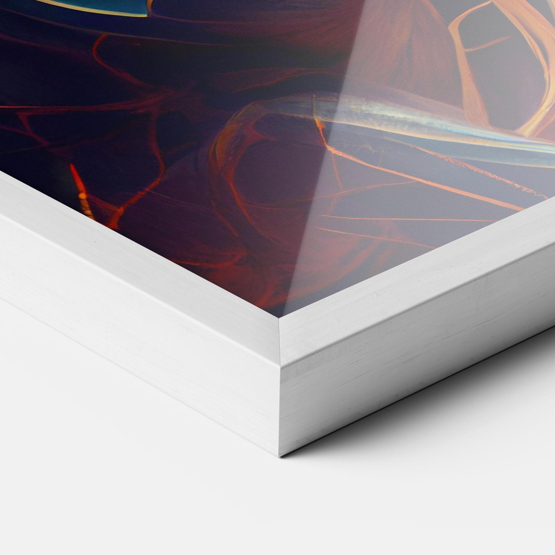 Gerahmte Poster Fire Lines Horse mockup 3