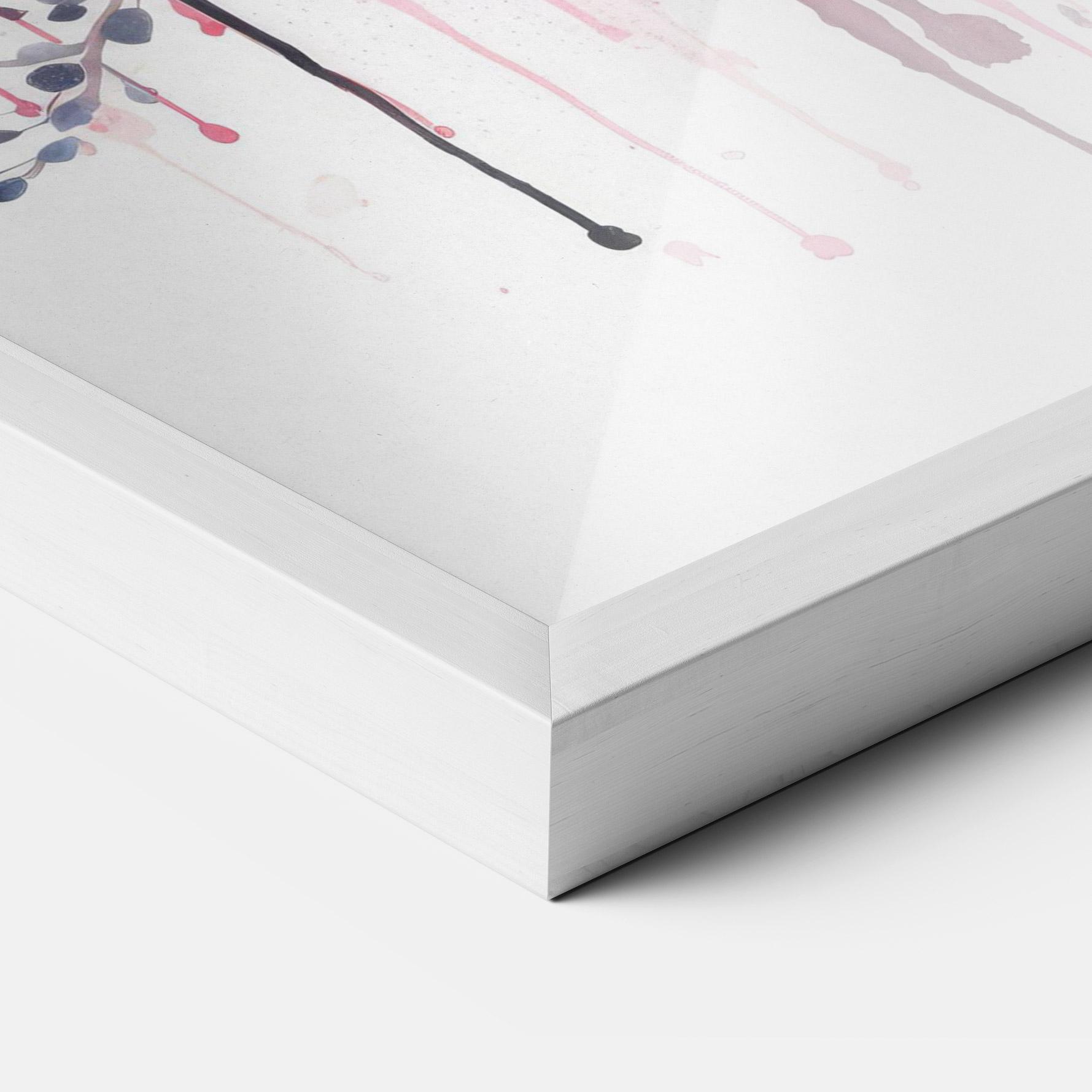 Gerahmte Poster Pink Flowers Horse mockup 3