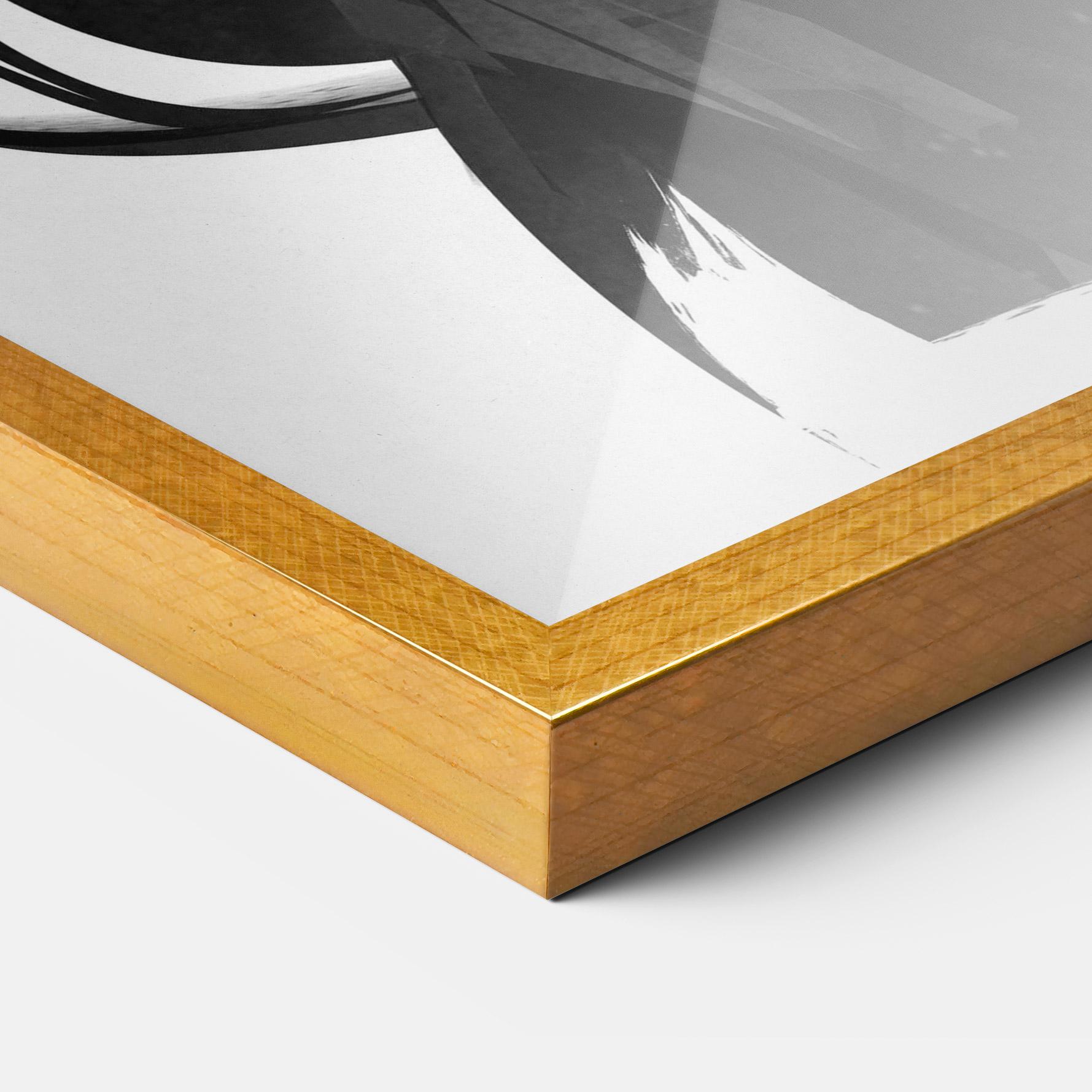 Gerahmte Poster Black Horse Portrait mockup 3