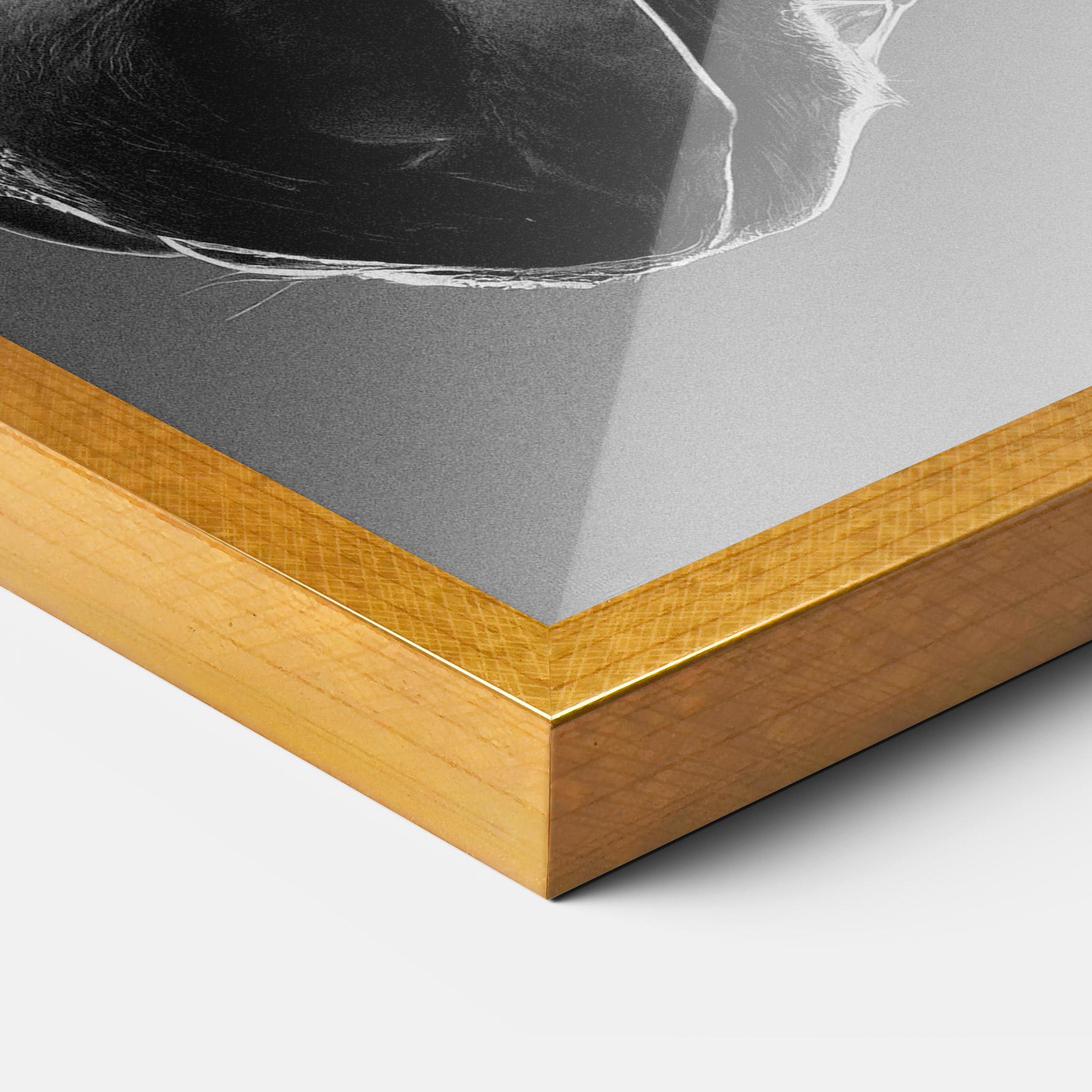 Gerahmte Poster Black Horse Profile mockup 3