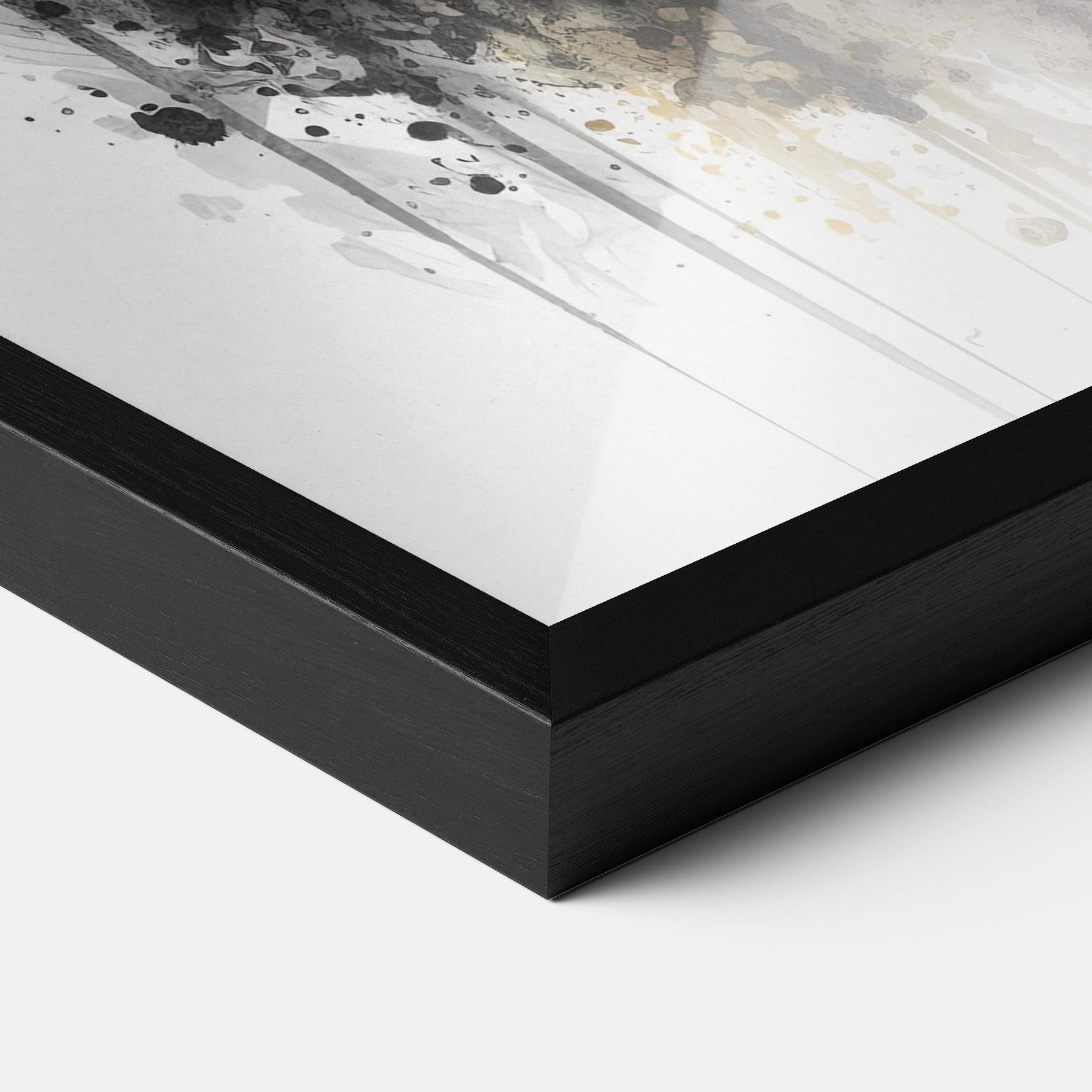 Gerahmte Poster Black Horse mockup 3