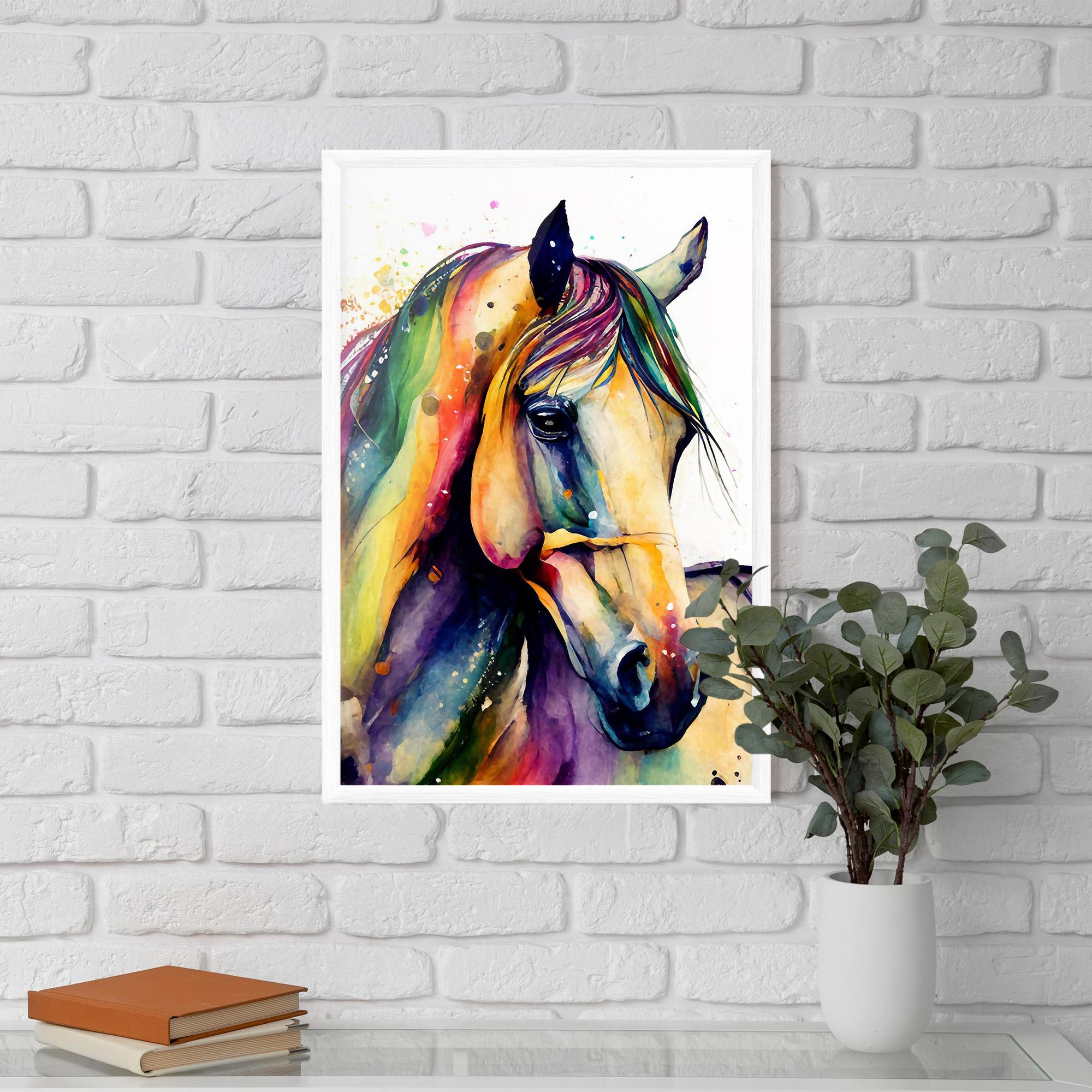Gerahmte Poster Colorful Horse mockup 5
