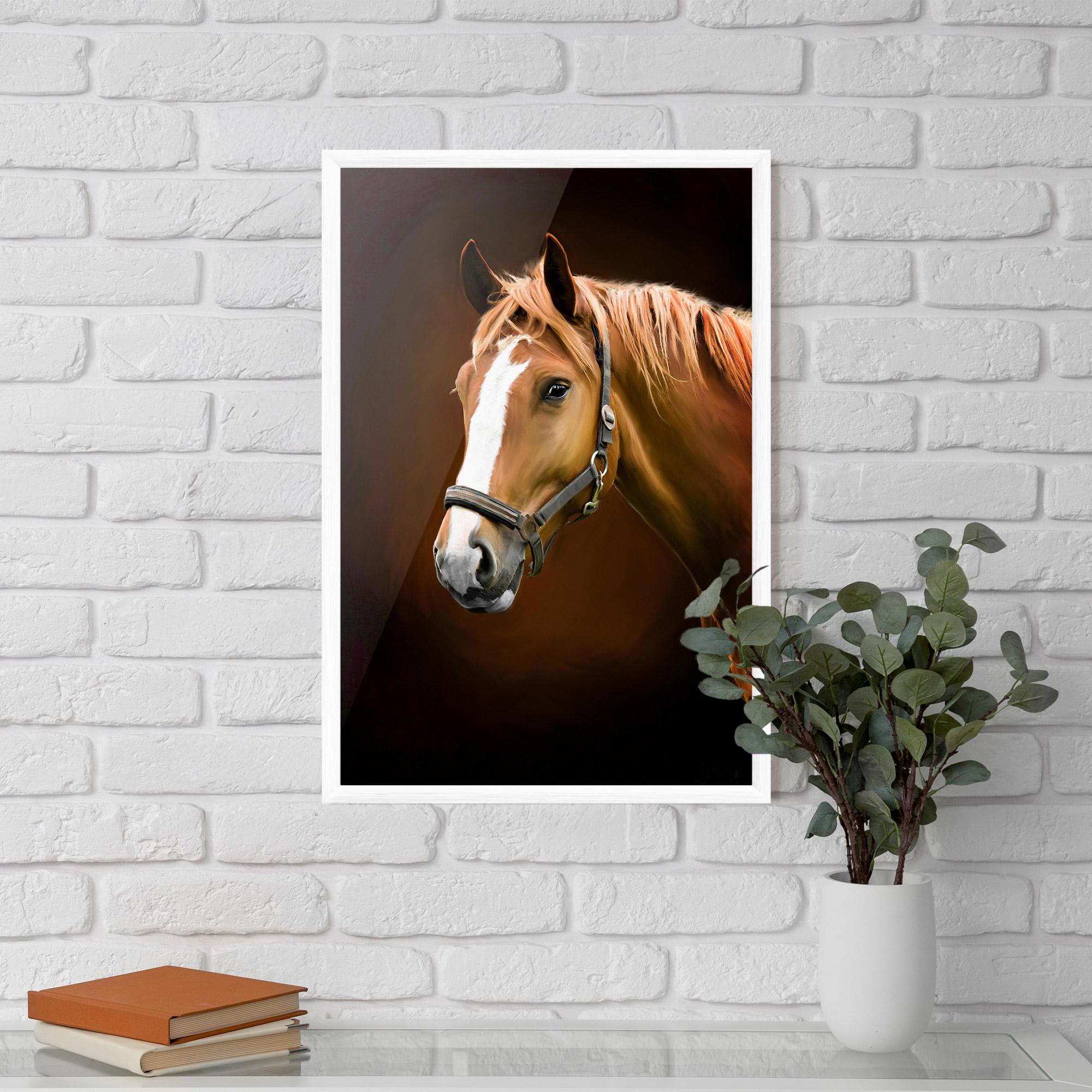 Gerahmte Poster Digital Painted Horse mockup 5