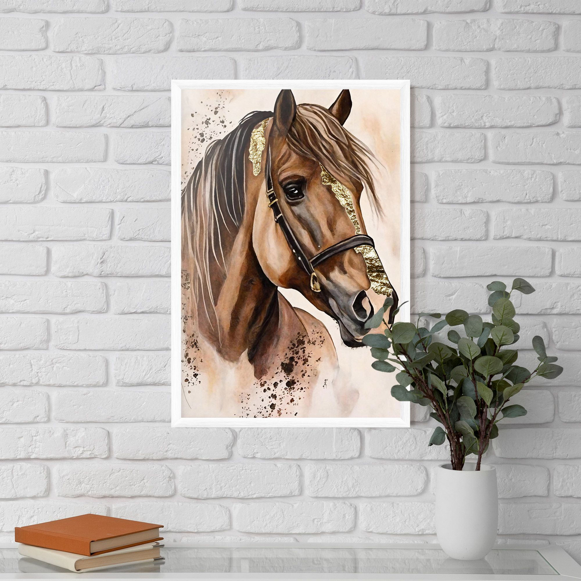 Gold Horse Painting mockup 5