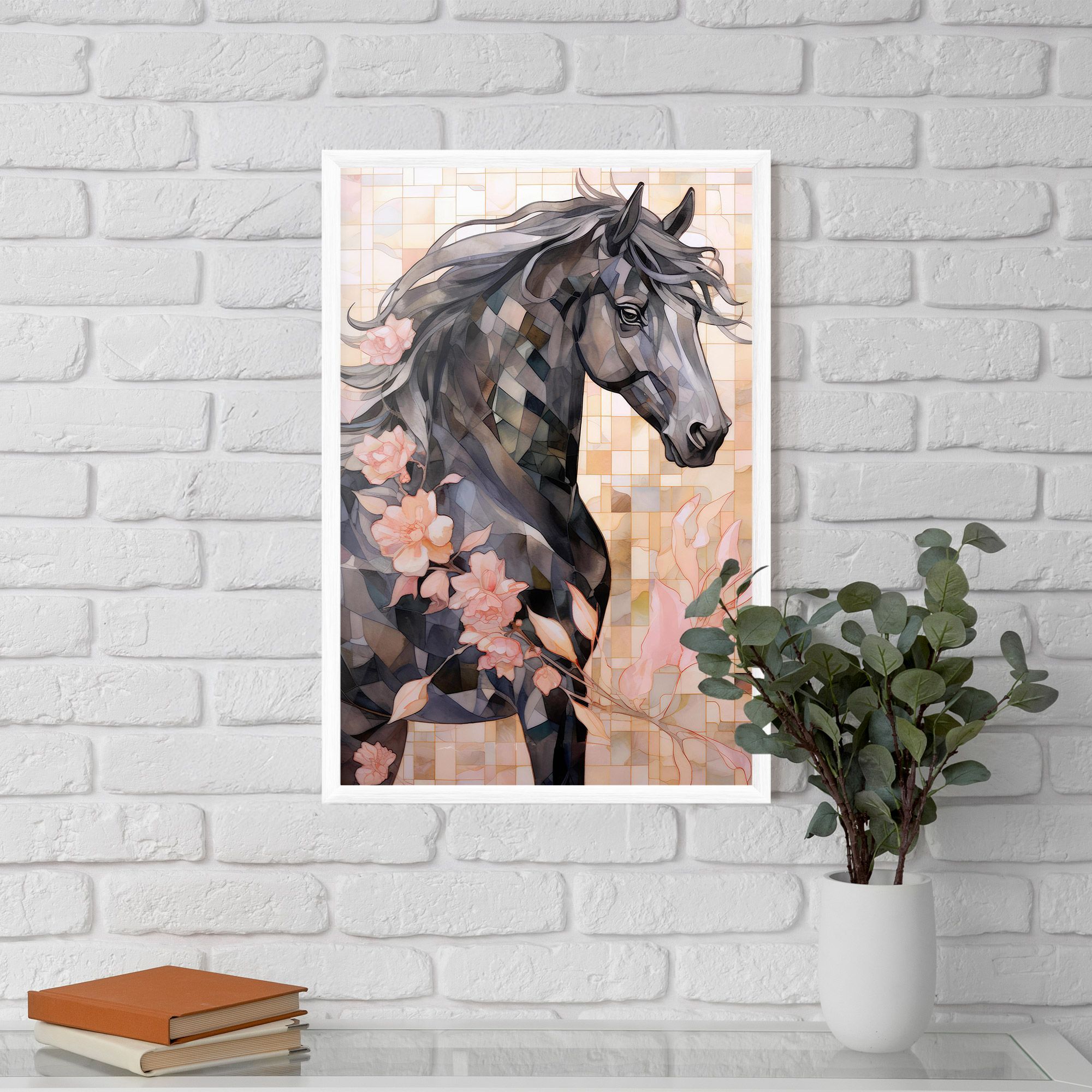 Mosaic Painting Horse mockup 5