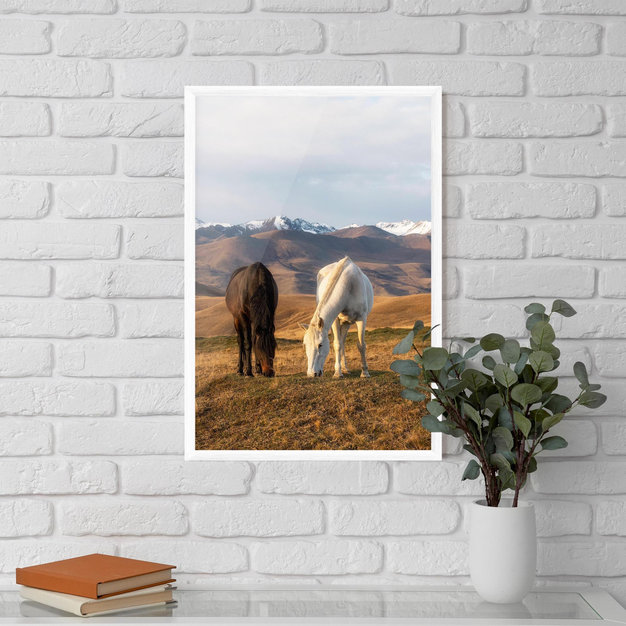 Gerahmte Poster Mountain Horses mockup 5