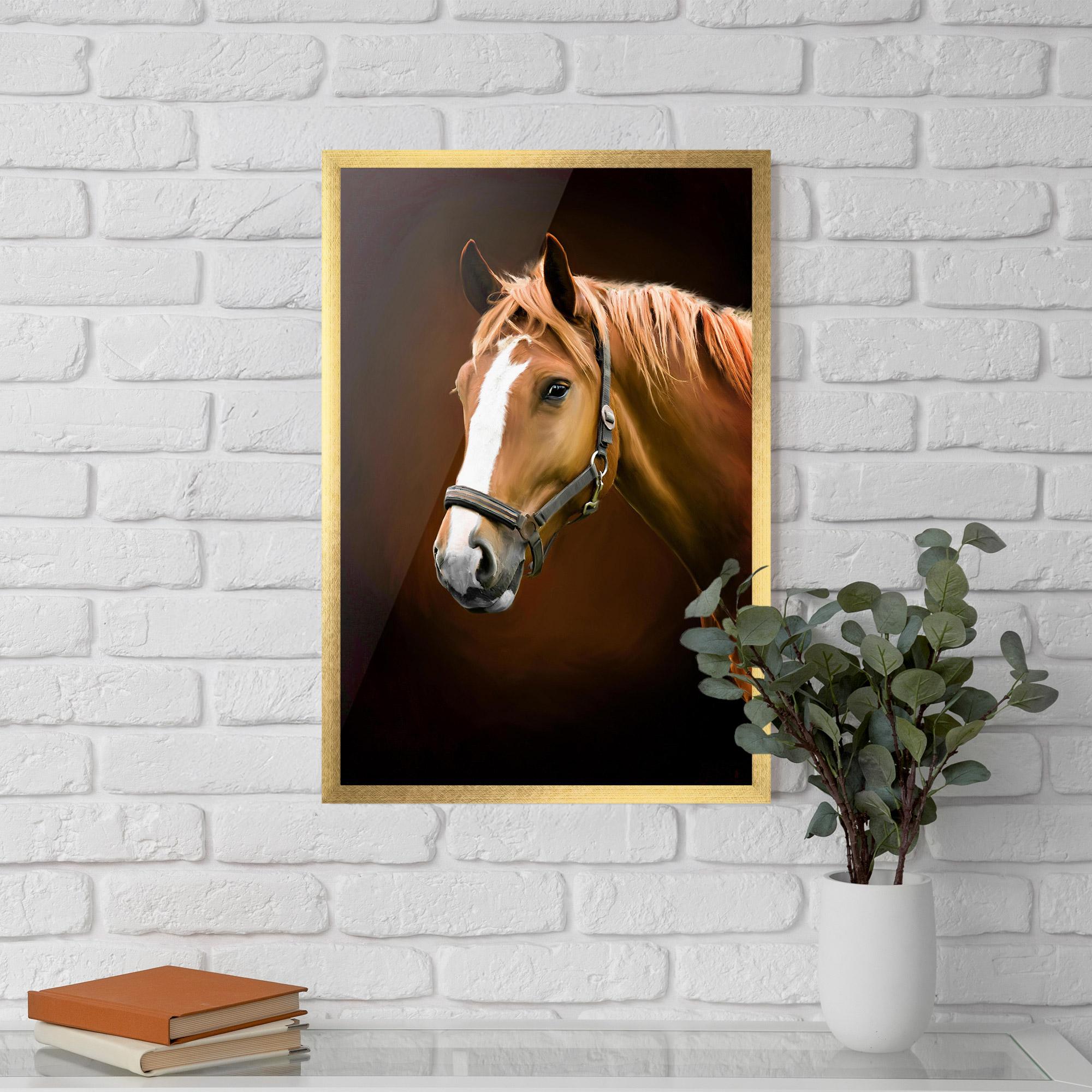 Gerahmte Poster Digital Painted Horse mockup 5