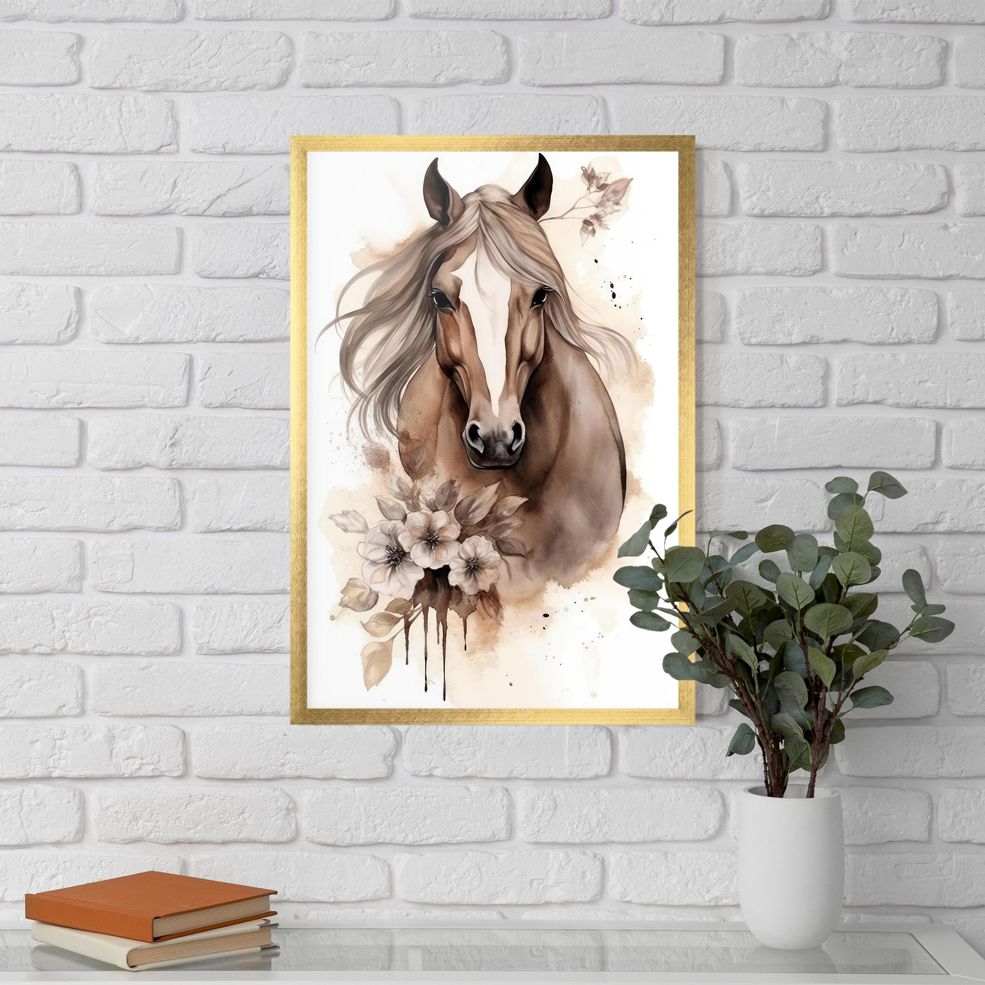 Flower Brown Horse mockup 5