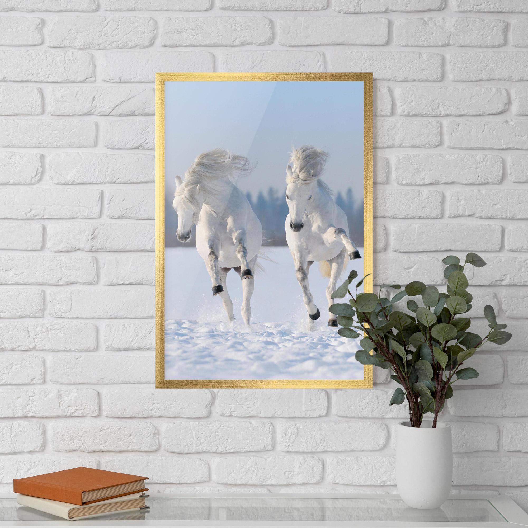 Gerahmte Poster Happy Horses Running mockup 5