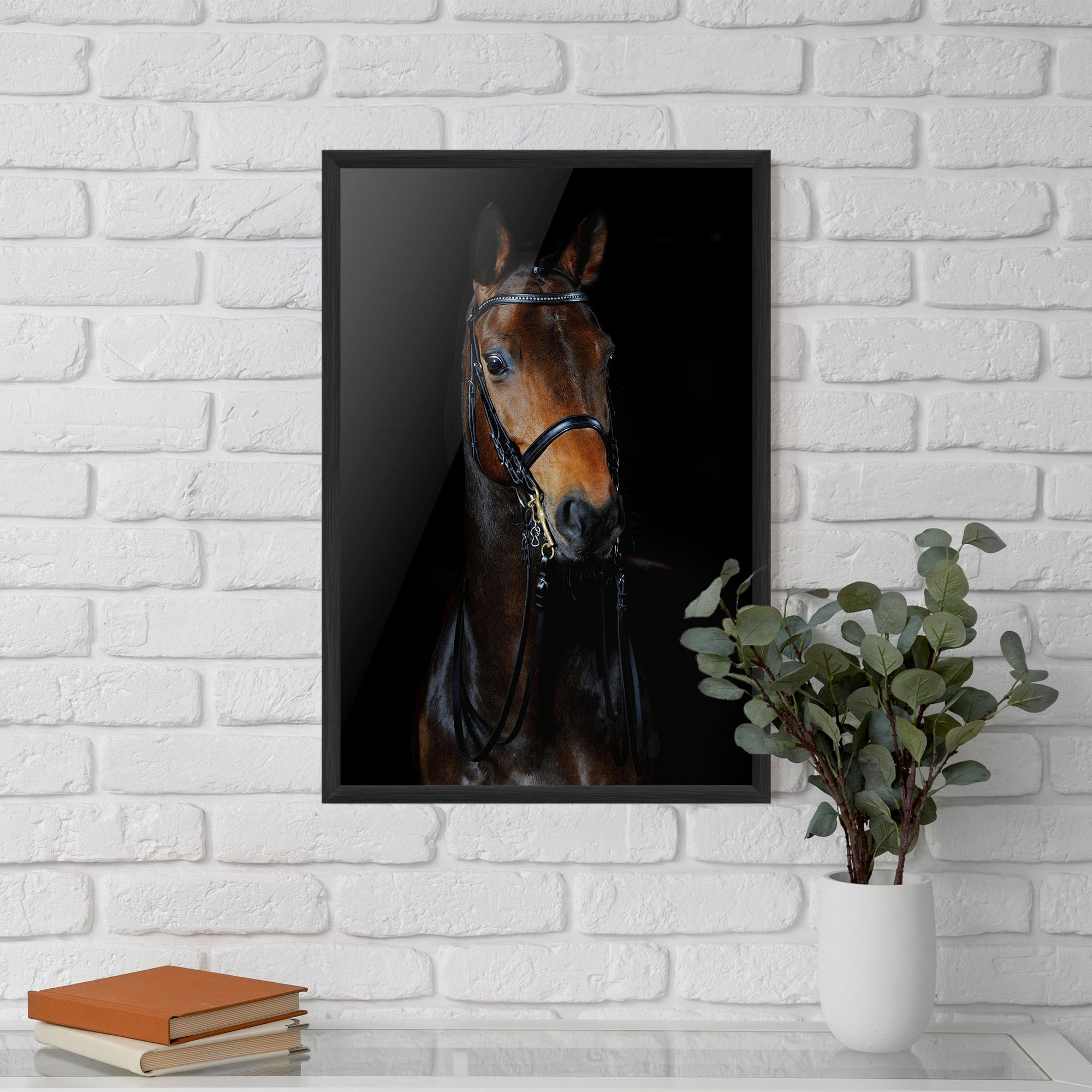 Brown Horse On Black mockup 5