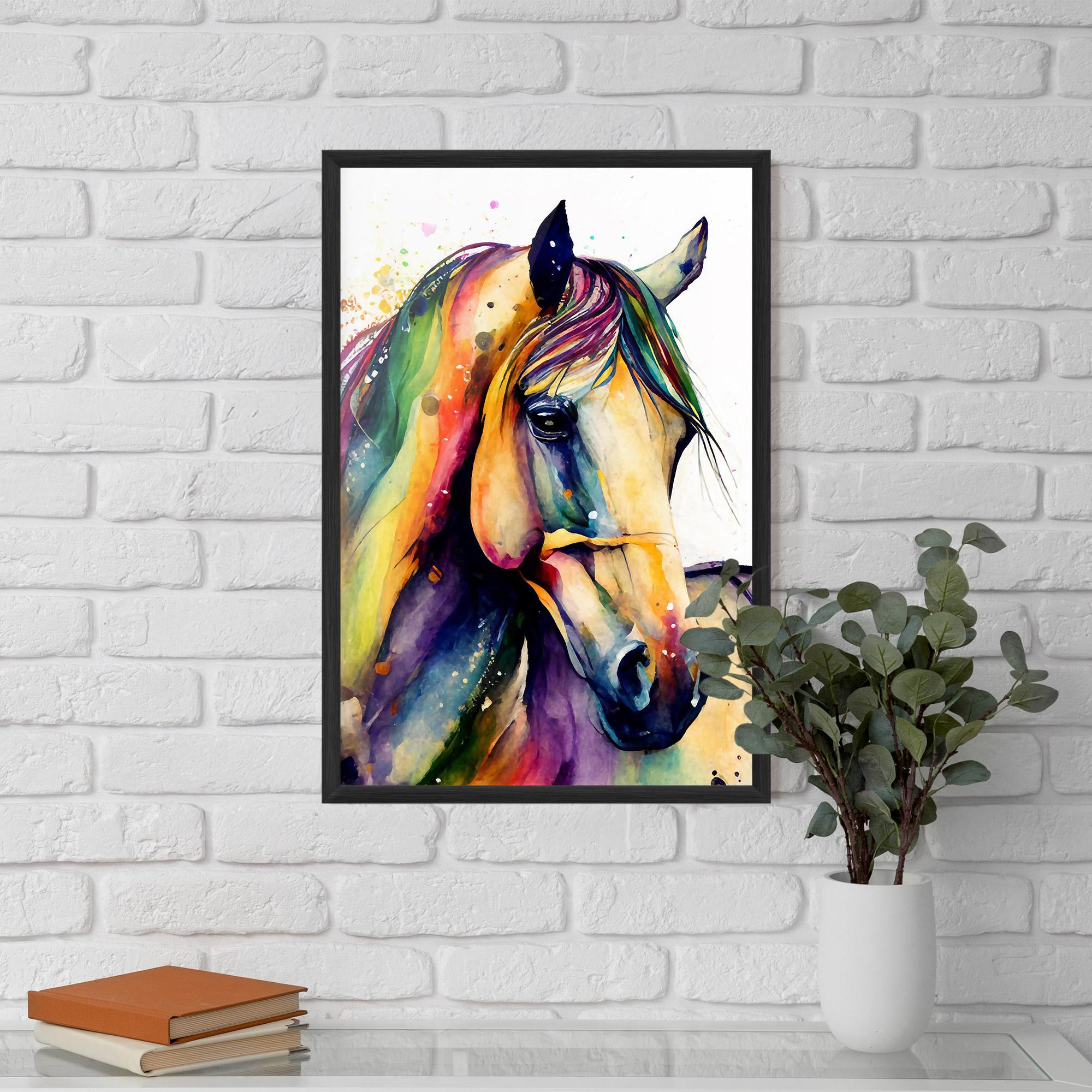 Gerahmte Poster Colorful Horse mockup 5