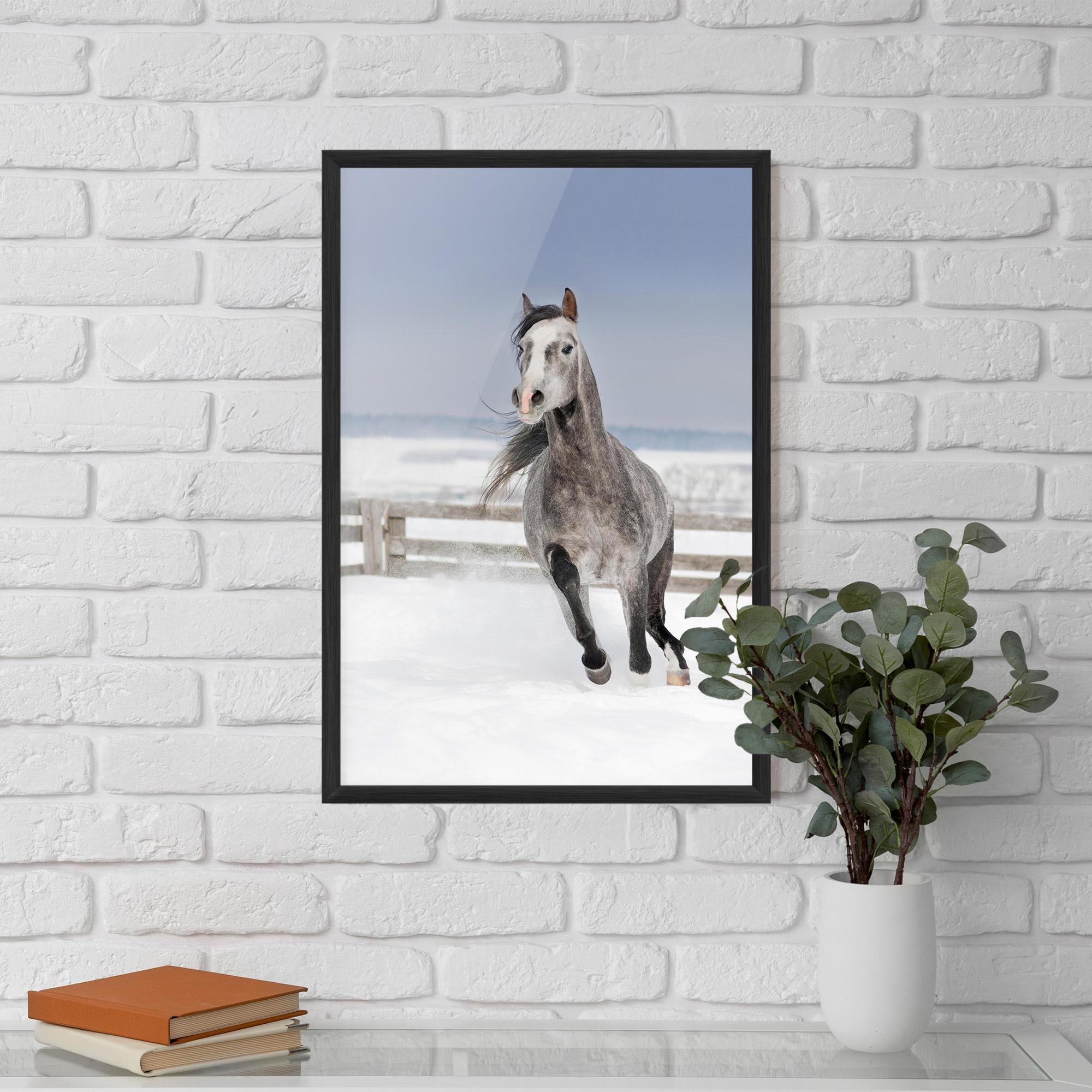 Gerahmte Poster Horse Running Free mockup 5