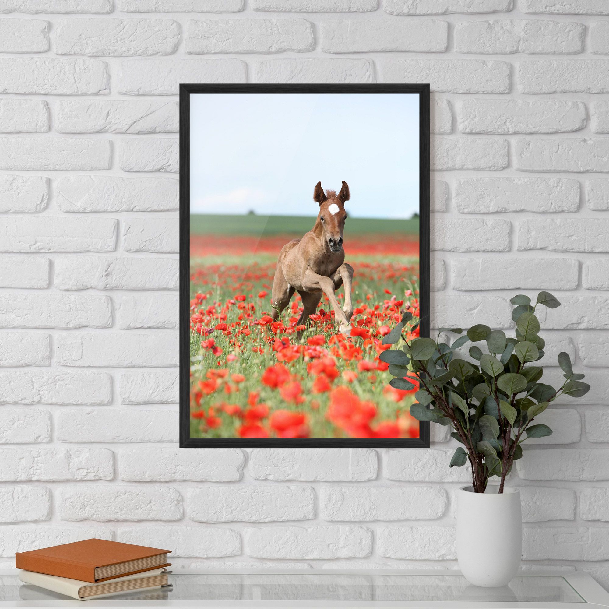 Red Flowers Horse mockup 5