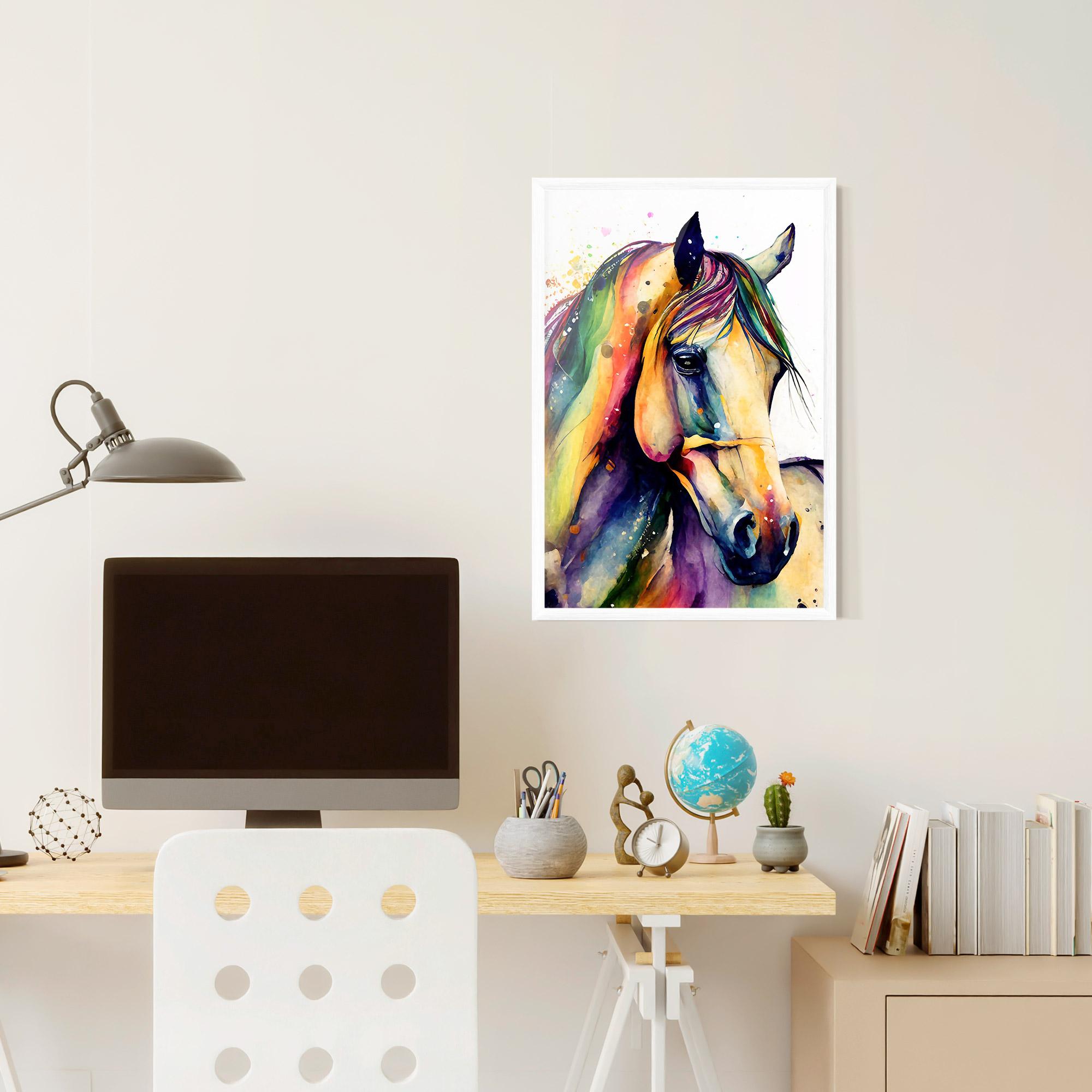 Gerahmte Poster Colorful Horse mockup 6