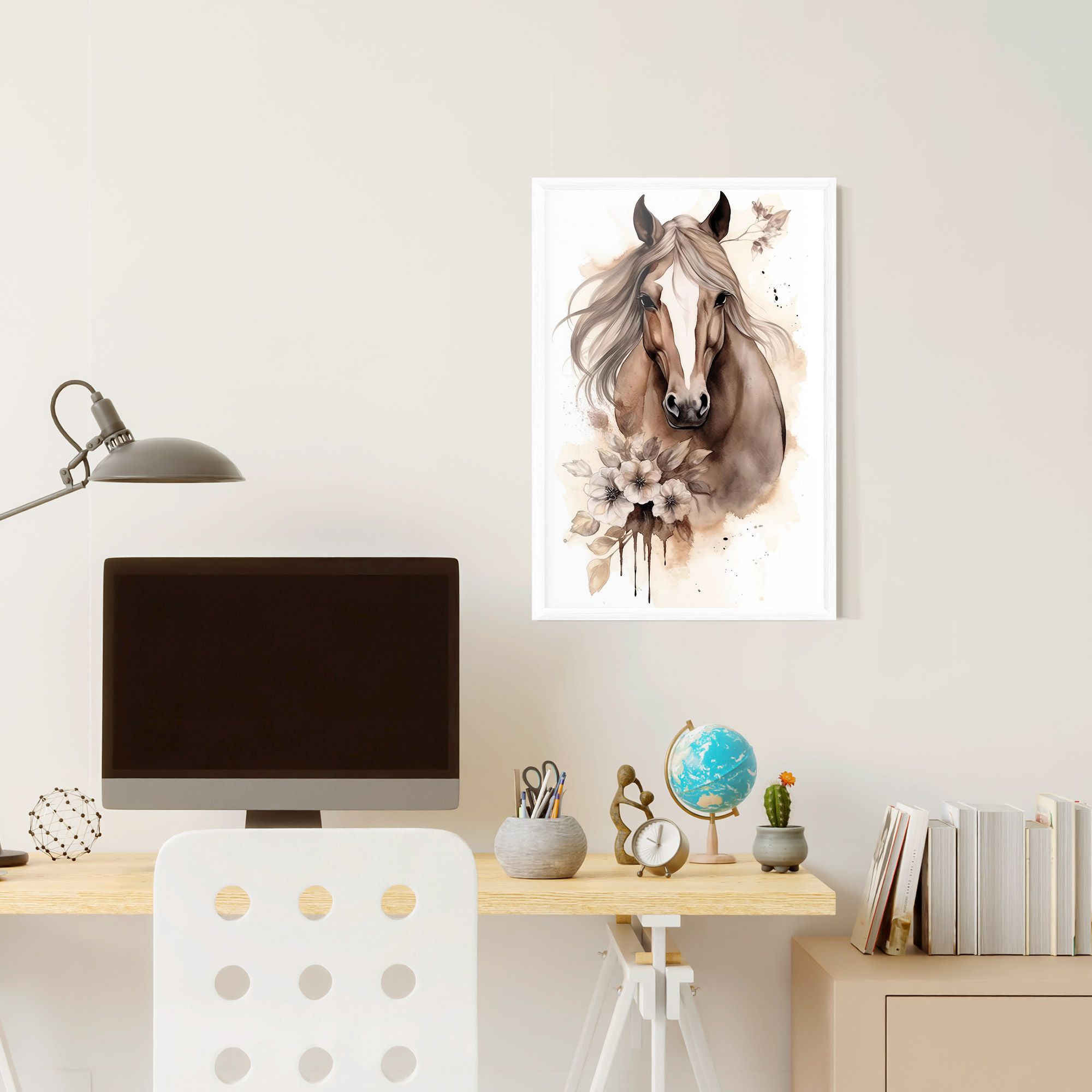 Flower Brown Horse mockup 6