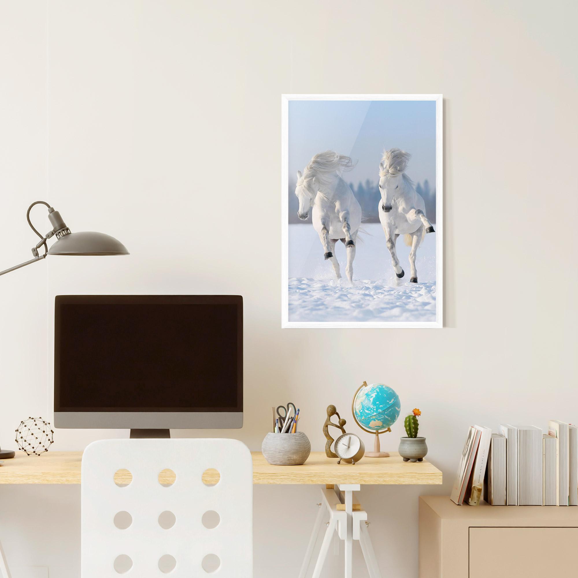 Gerahmte Poster Happy Horses Running mockup 6