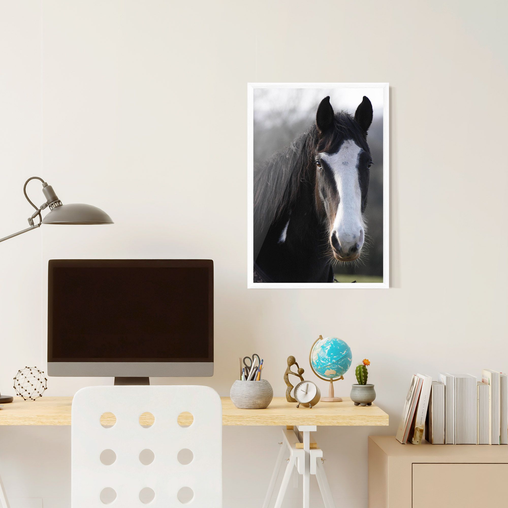 Horse Black Portrait mockup 6