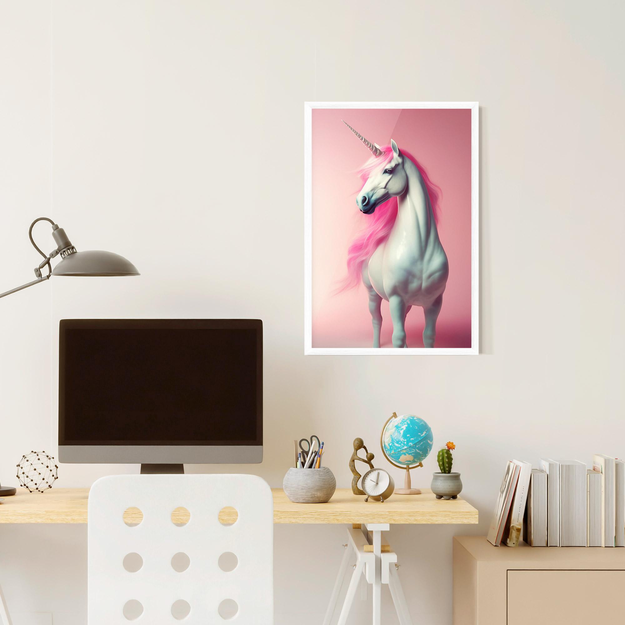Gerahmte Poster Pink Unicorn mockup 6