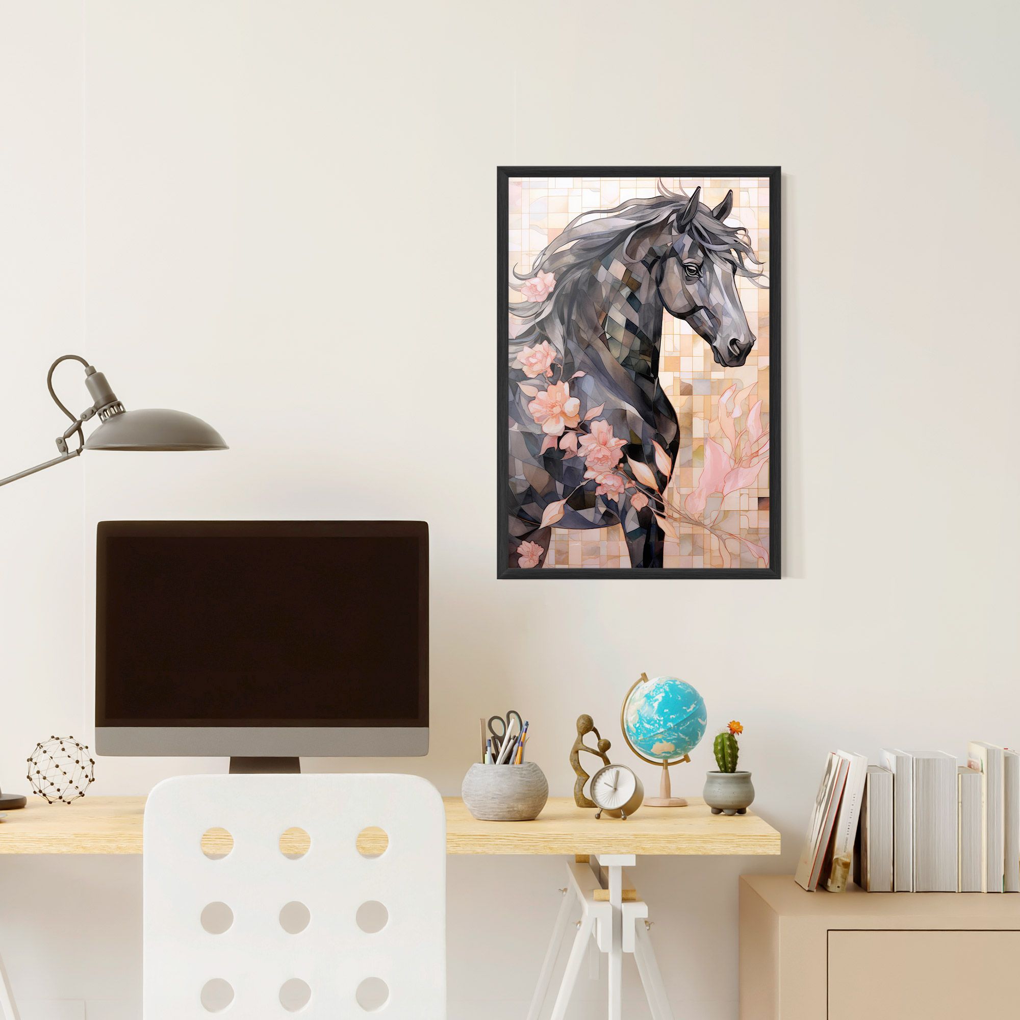 Mosaic Painting Horse mockup 6