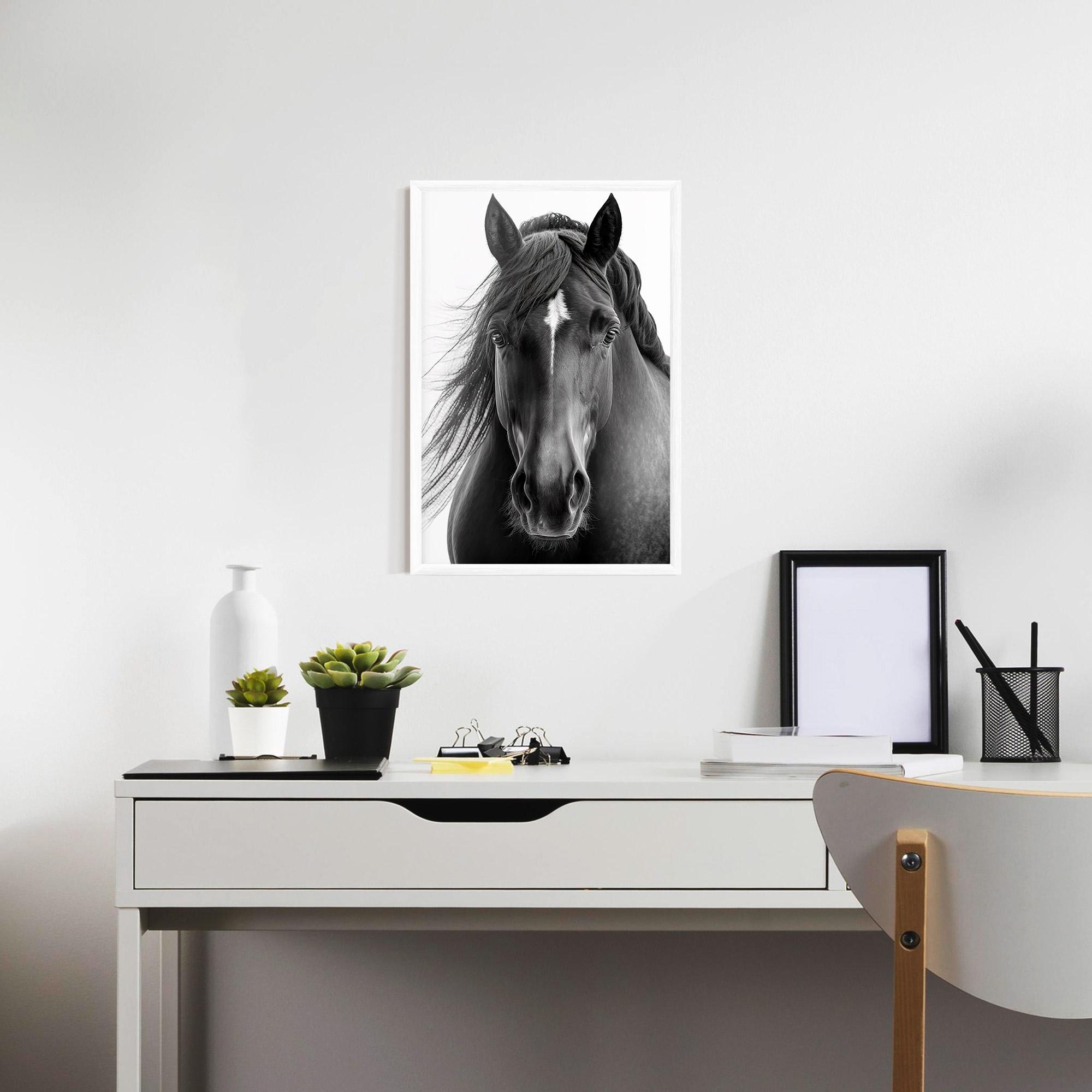 Gerahmte Poster Close Up Horse mockup 7