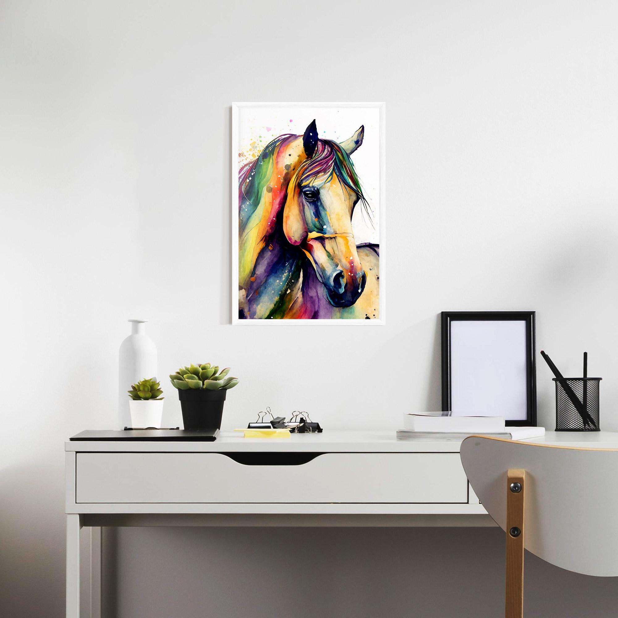 Gerahmte Poster Colorful Horse mockup 7