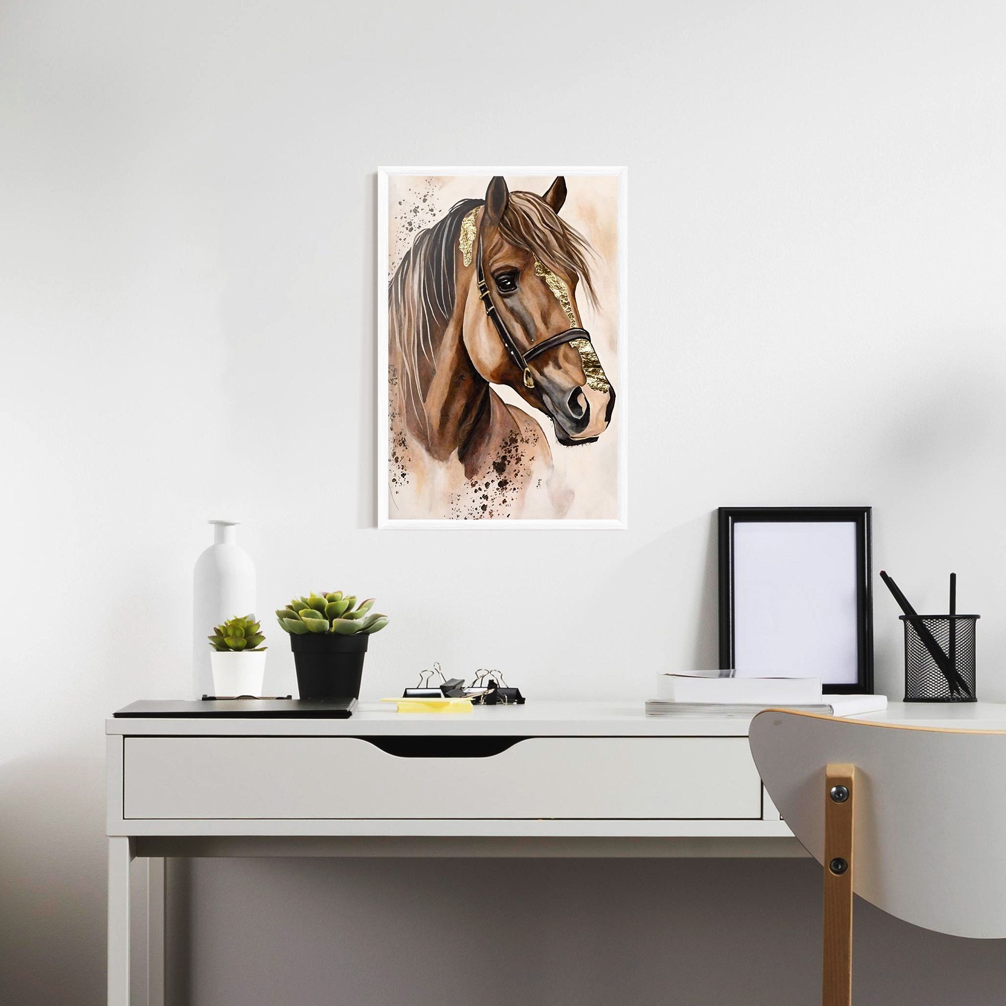 Gold Horse Painting mockup 7