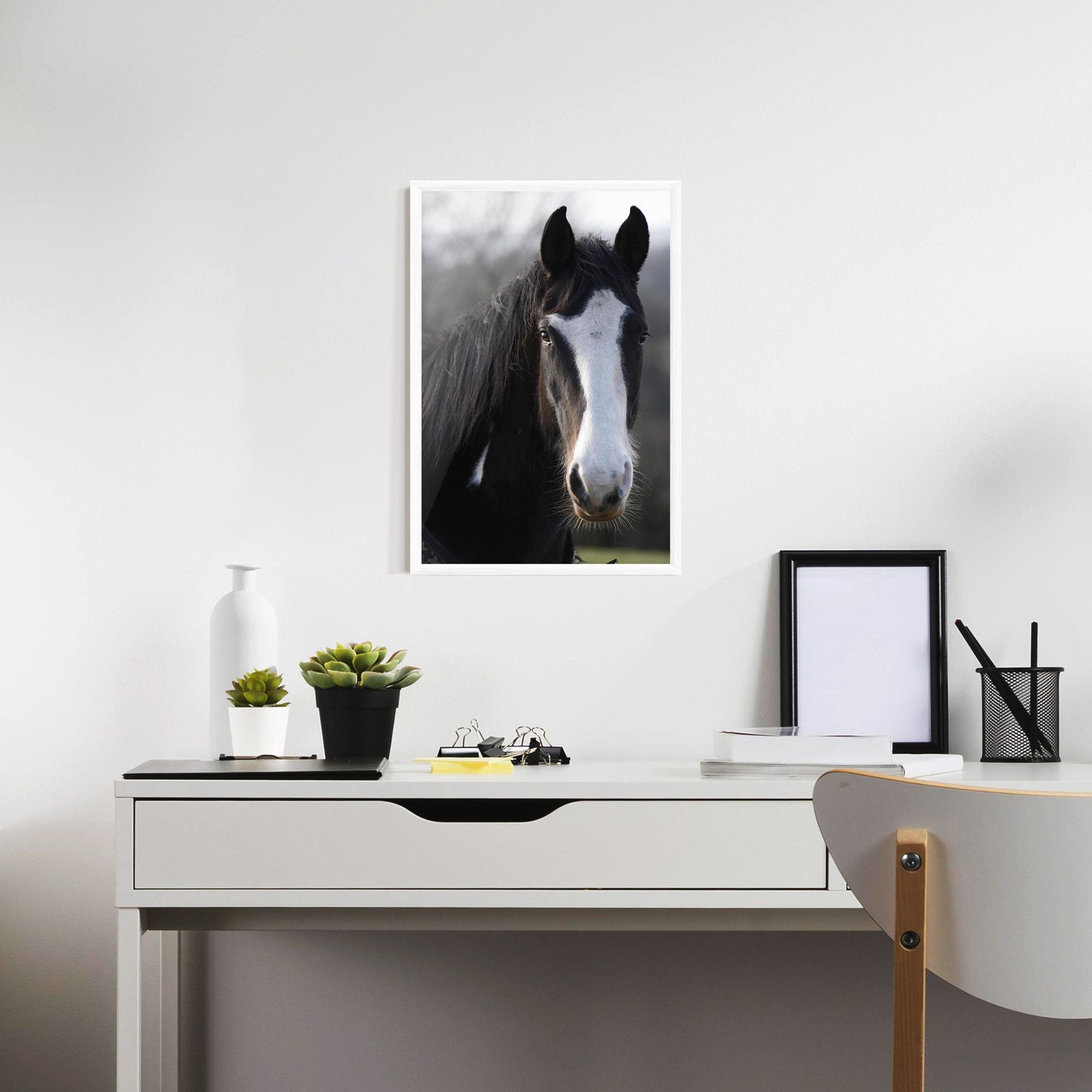 Horse Black Portrait mockup 7