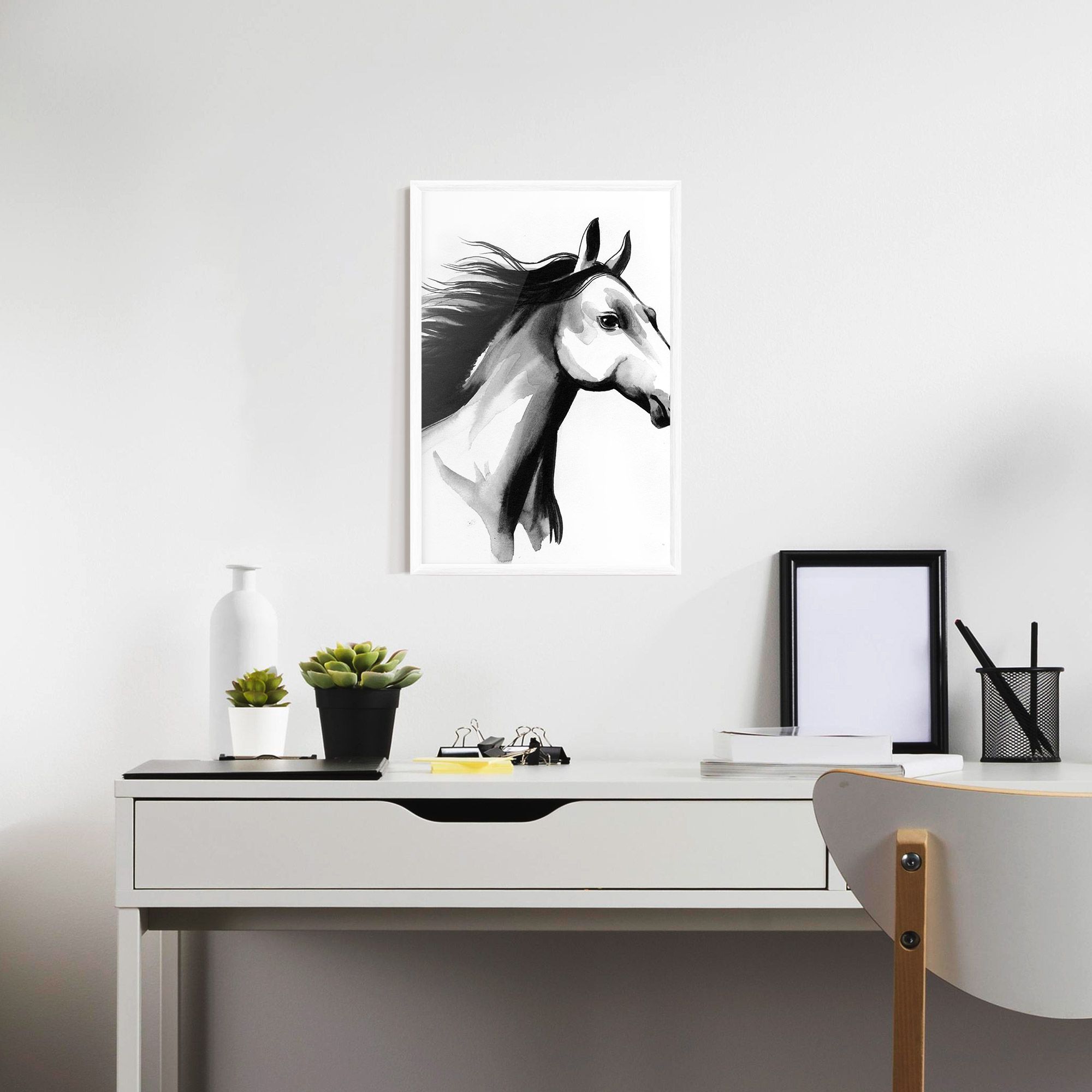 Ink Watercolor Horse mockup 7