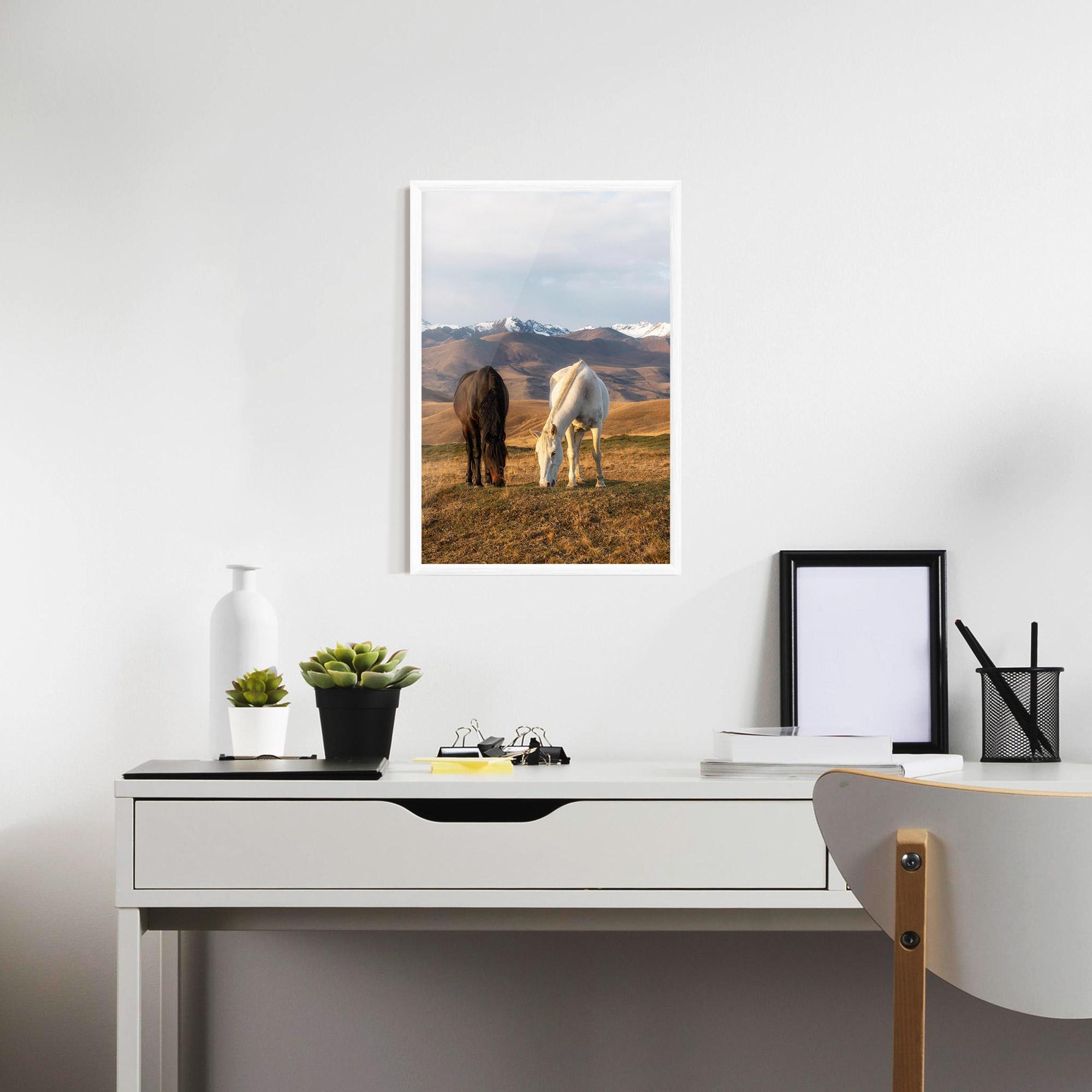 Gerahmte Poster Mountain Horses mockup 7