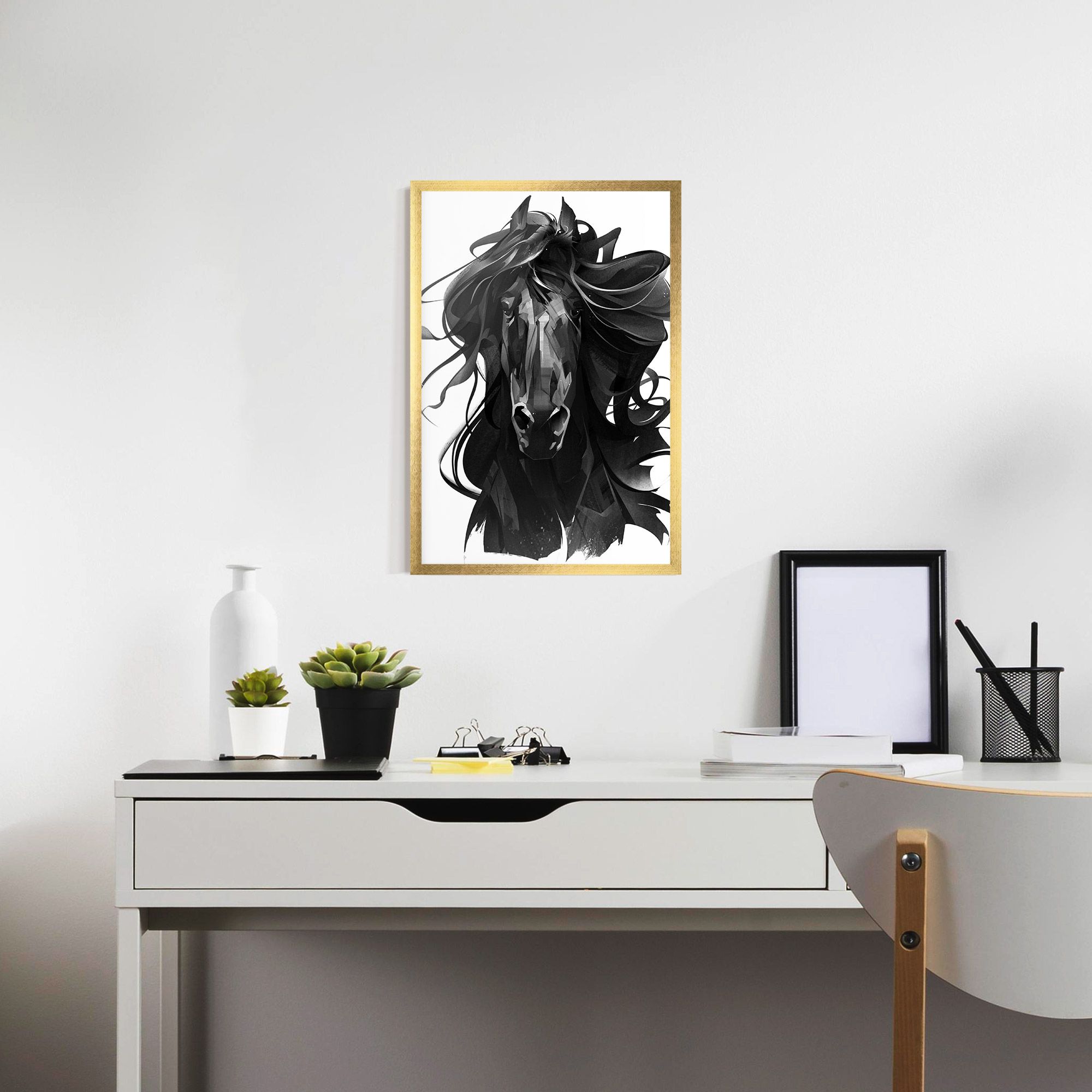 Black Horse Portrait mockup 7