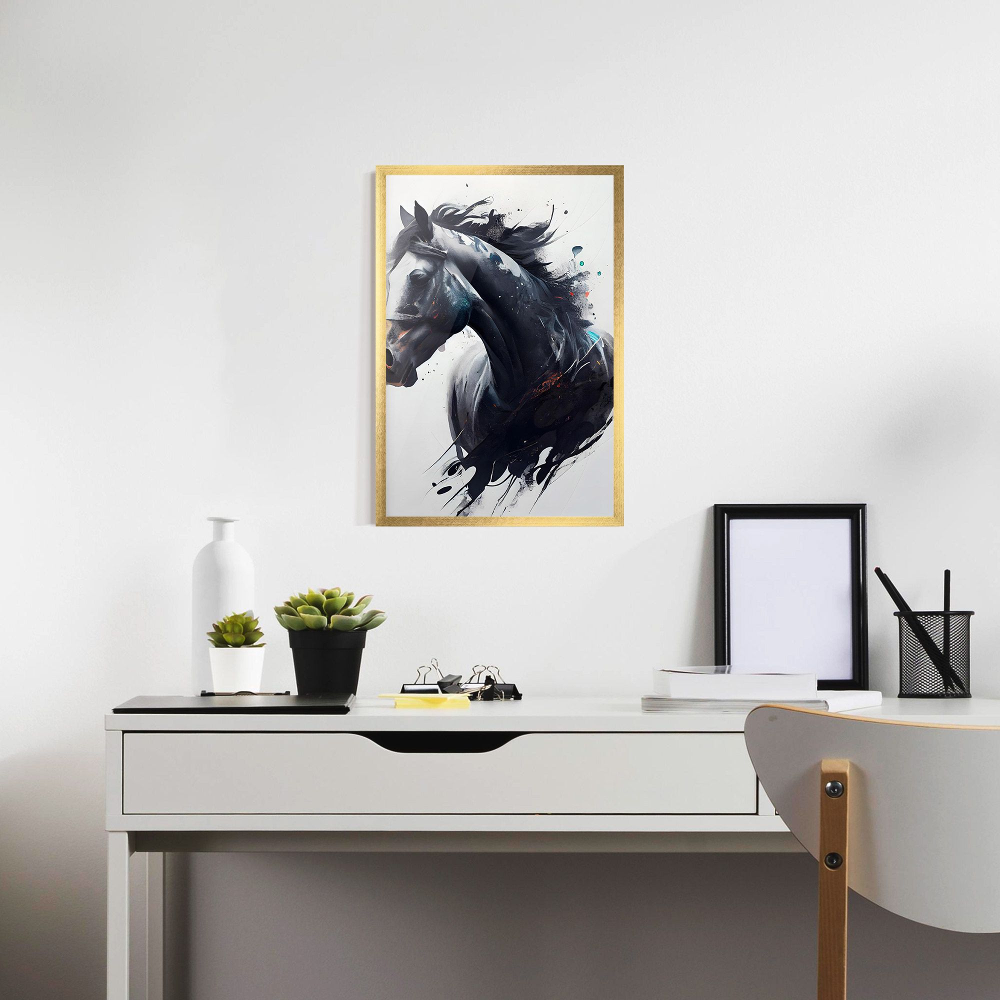 Black Paint Horse mockup 7