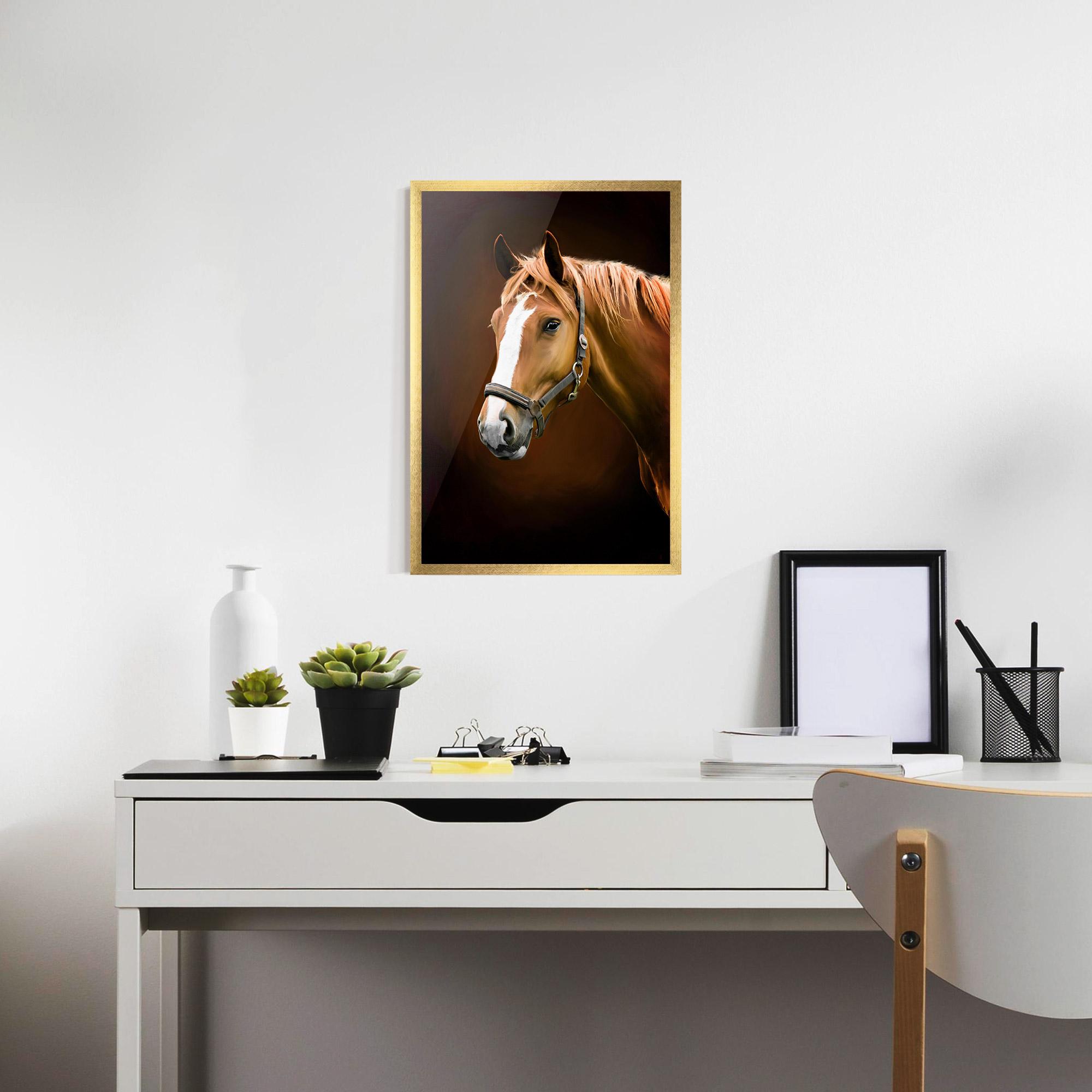 Gerahmte Poster Digital Painted Horse mockup 7