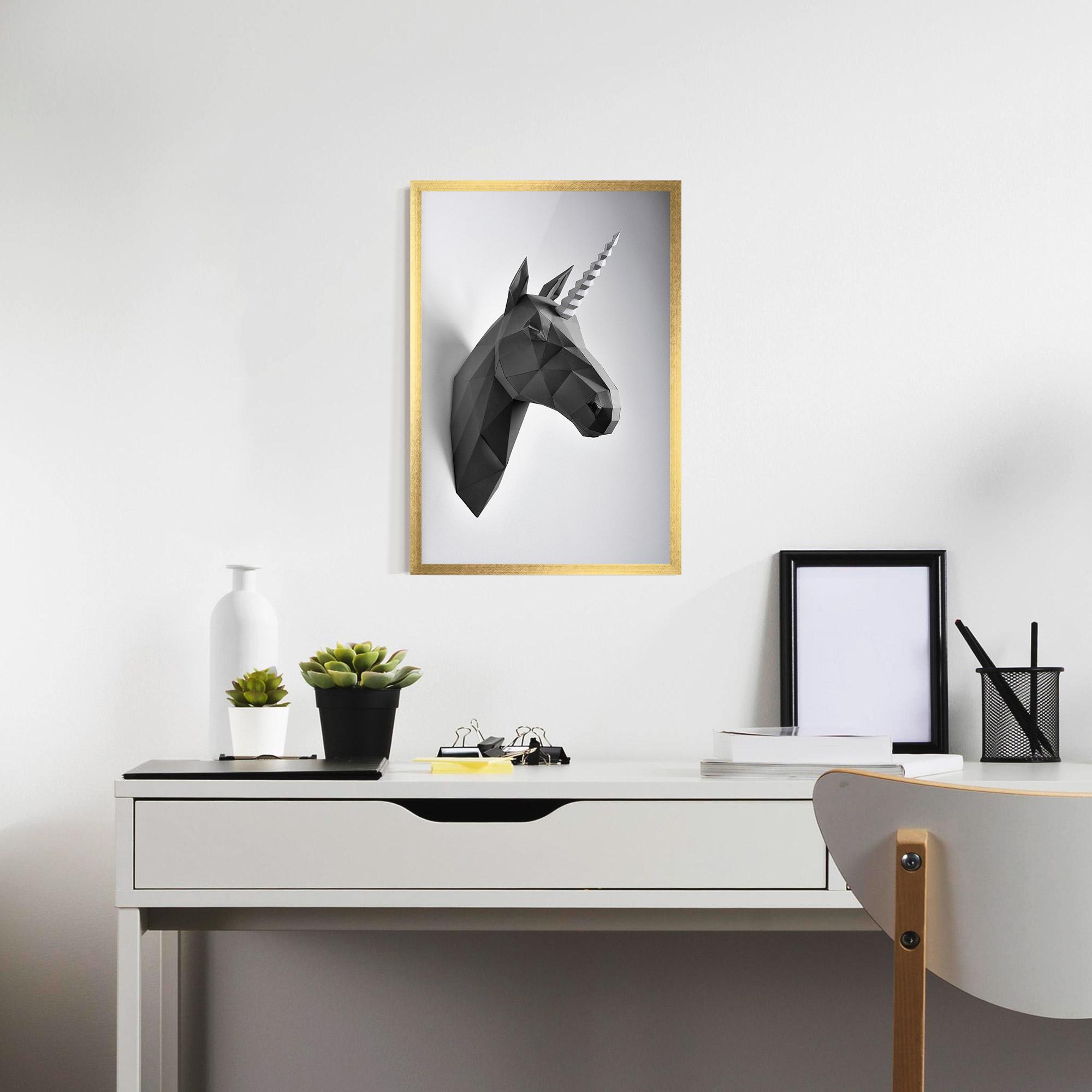 Gerahmte Poster Geometrical Unicorn mockup 7
