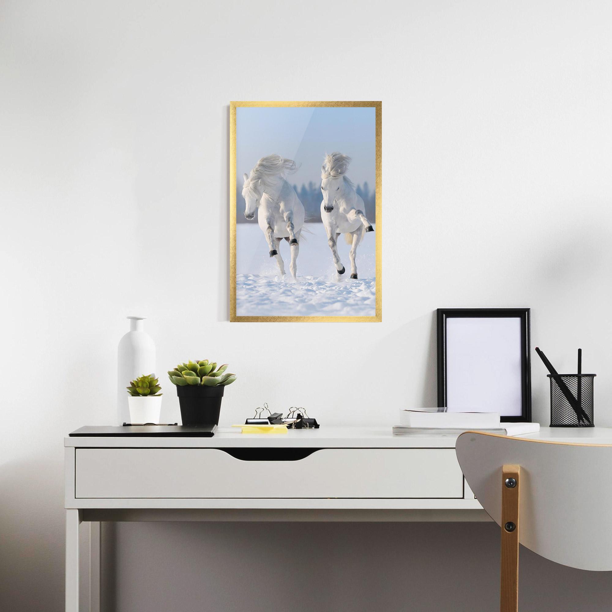 Gerahmte Poster Happy Horses Running mockup 7