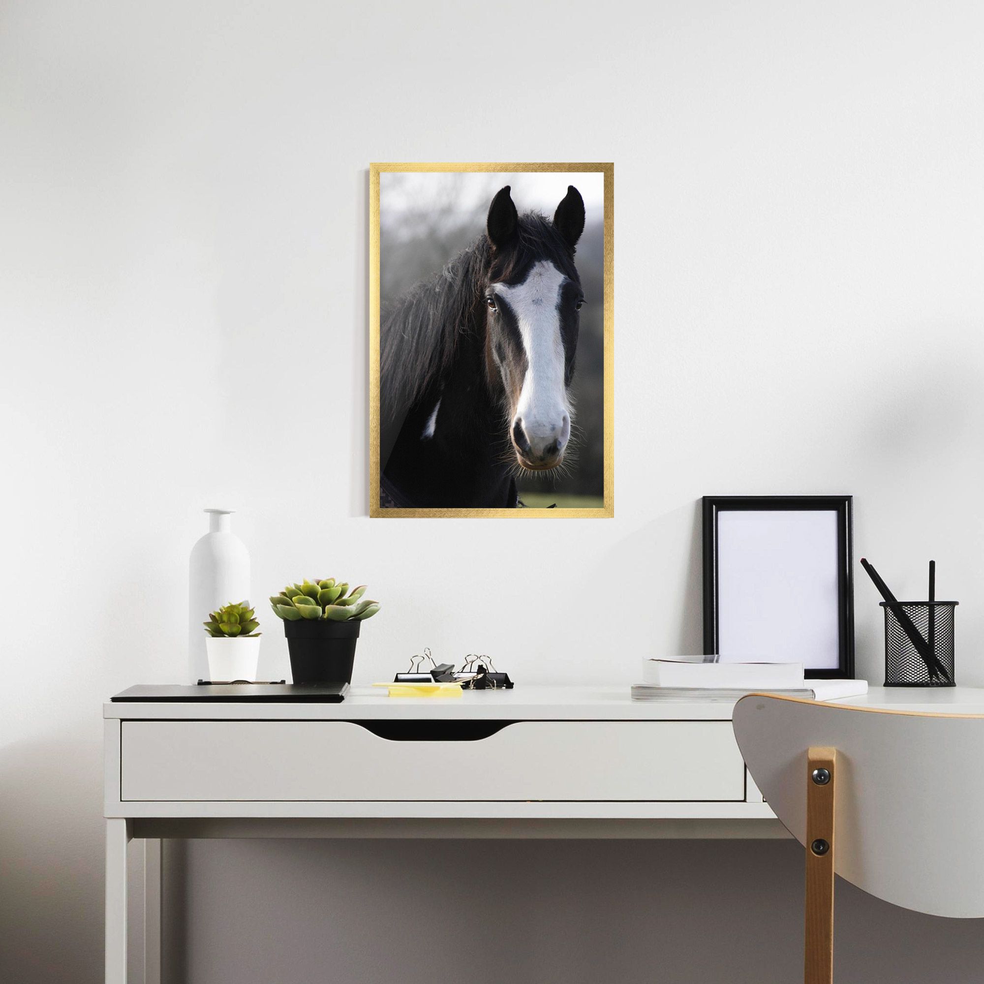 Horse Black Portrait mockup 7