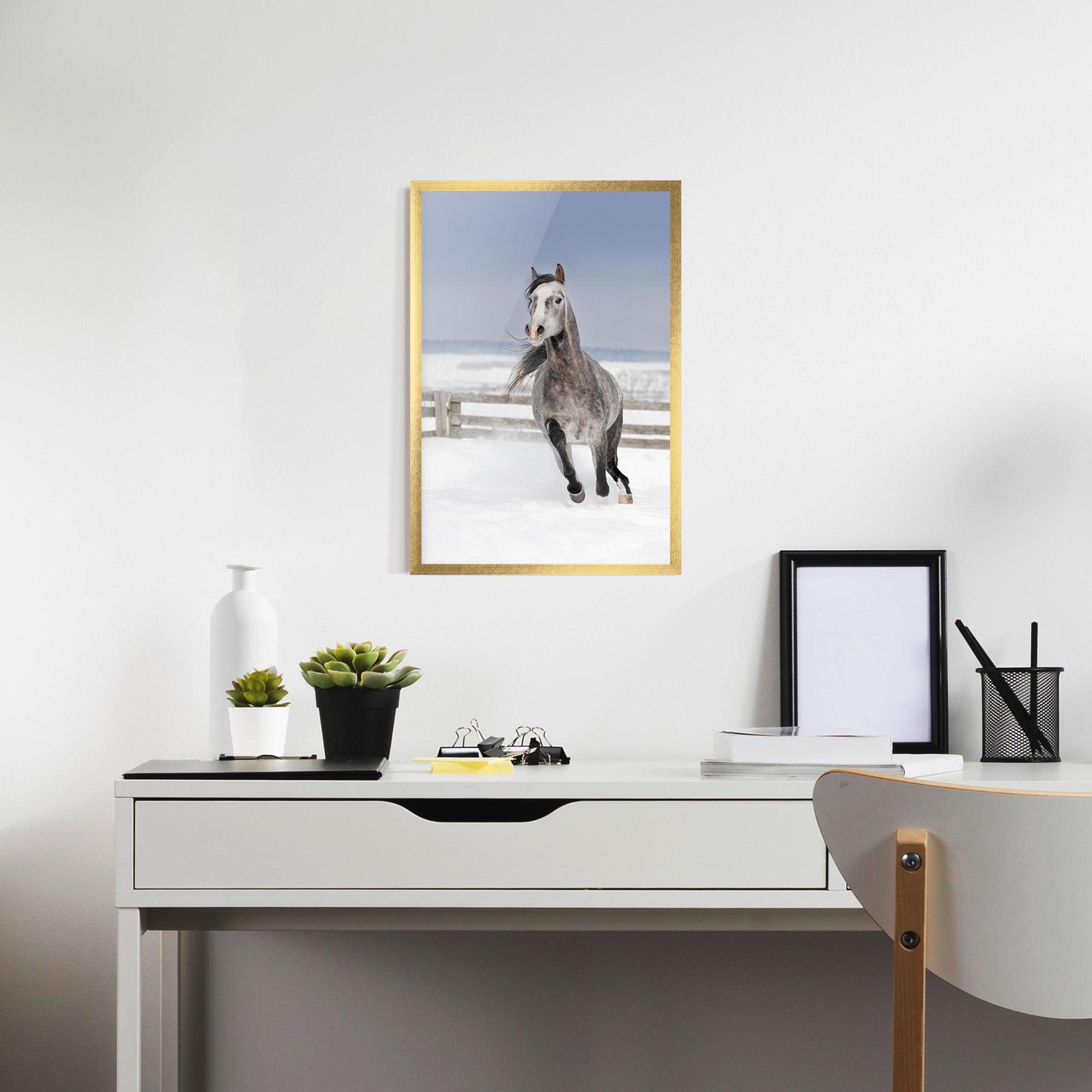 Gerahmte Poster Horse Running Free mockup 7