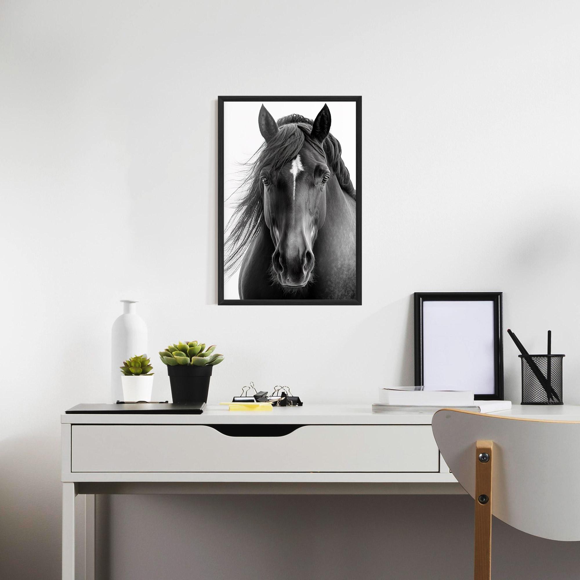 Gerahmte Poster Close Up Horse mockup 7