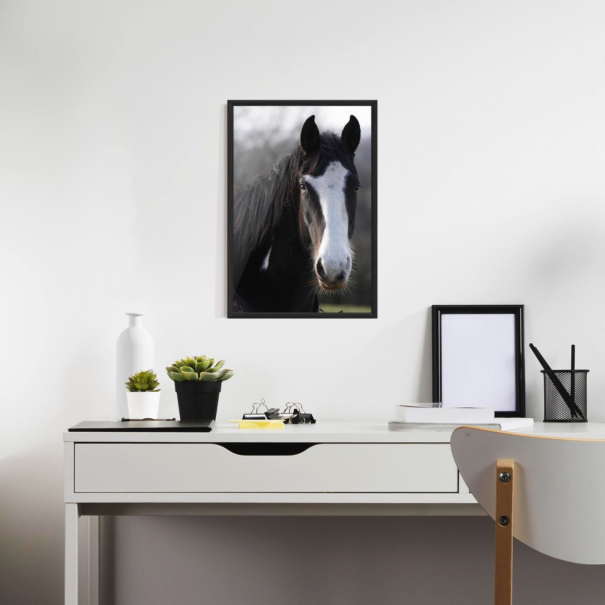 Horse Black Portrait mockup 7