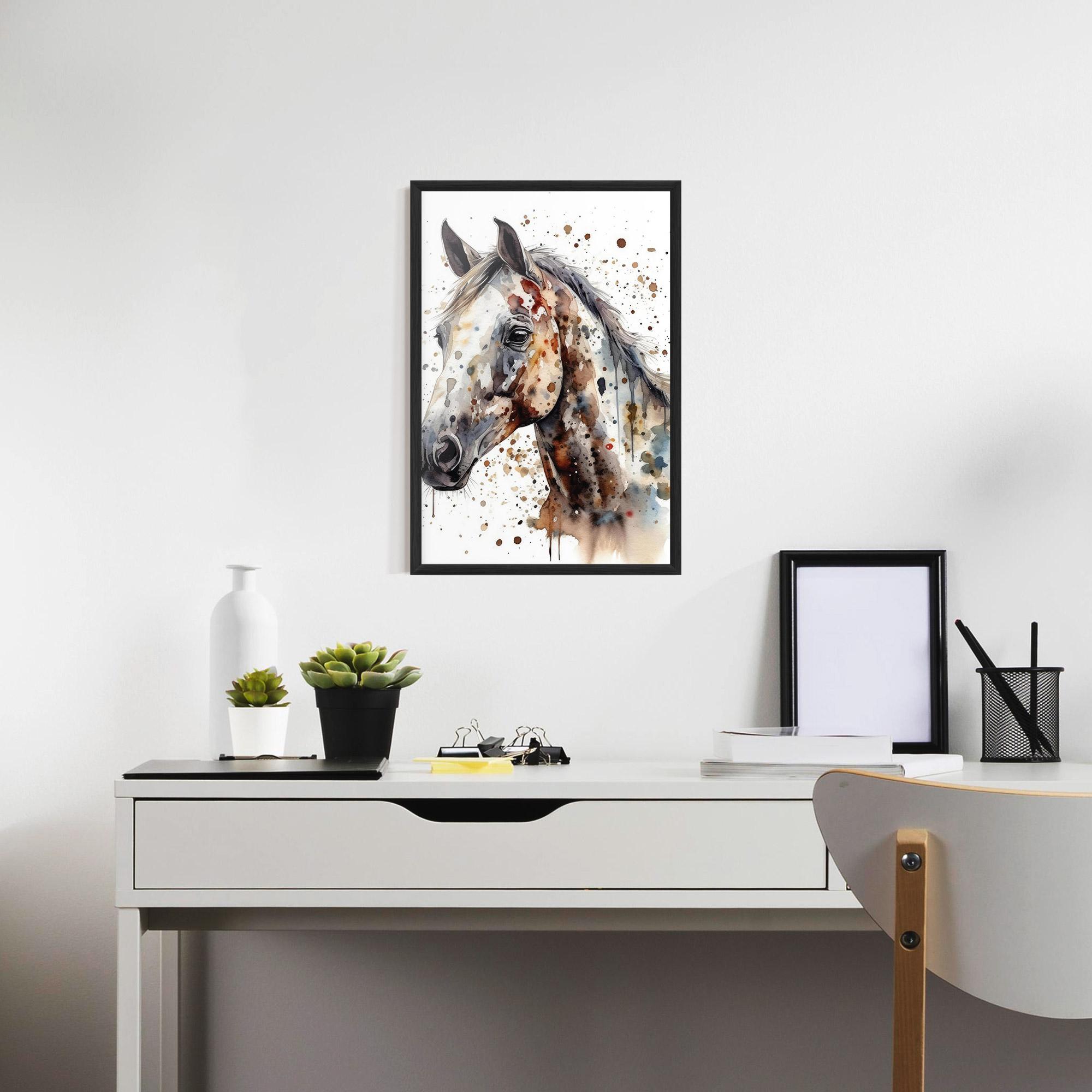 Gerahmte Poster Watercolor Horse mockup 7