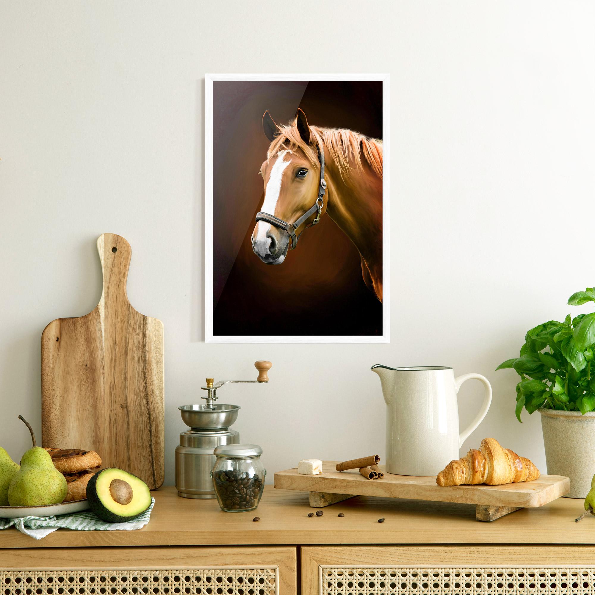 Gerahmte Poster Digital Painted Horse mockup 8