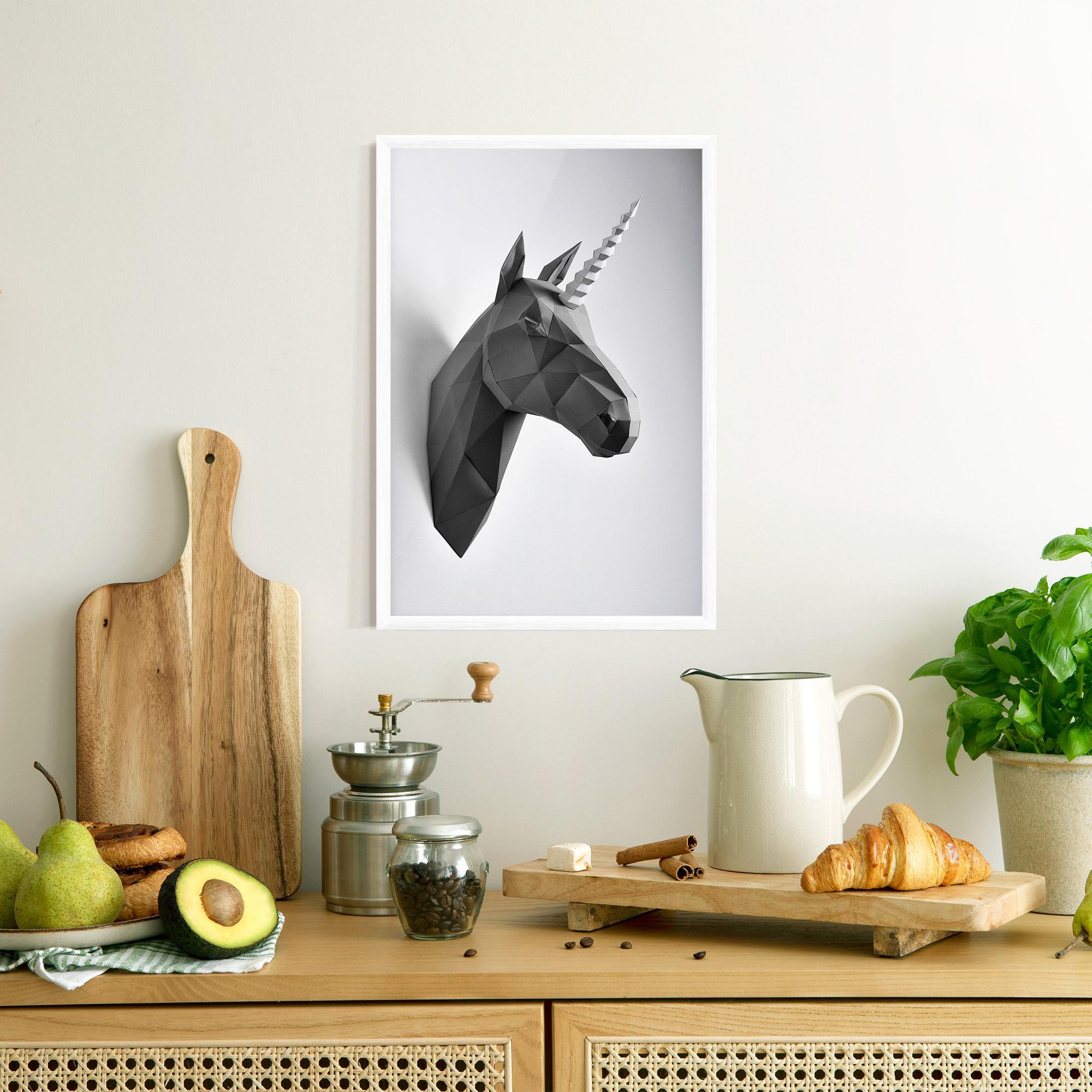 Gerahmte Poster Geometrical Unicorn mockup 8