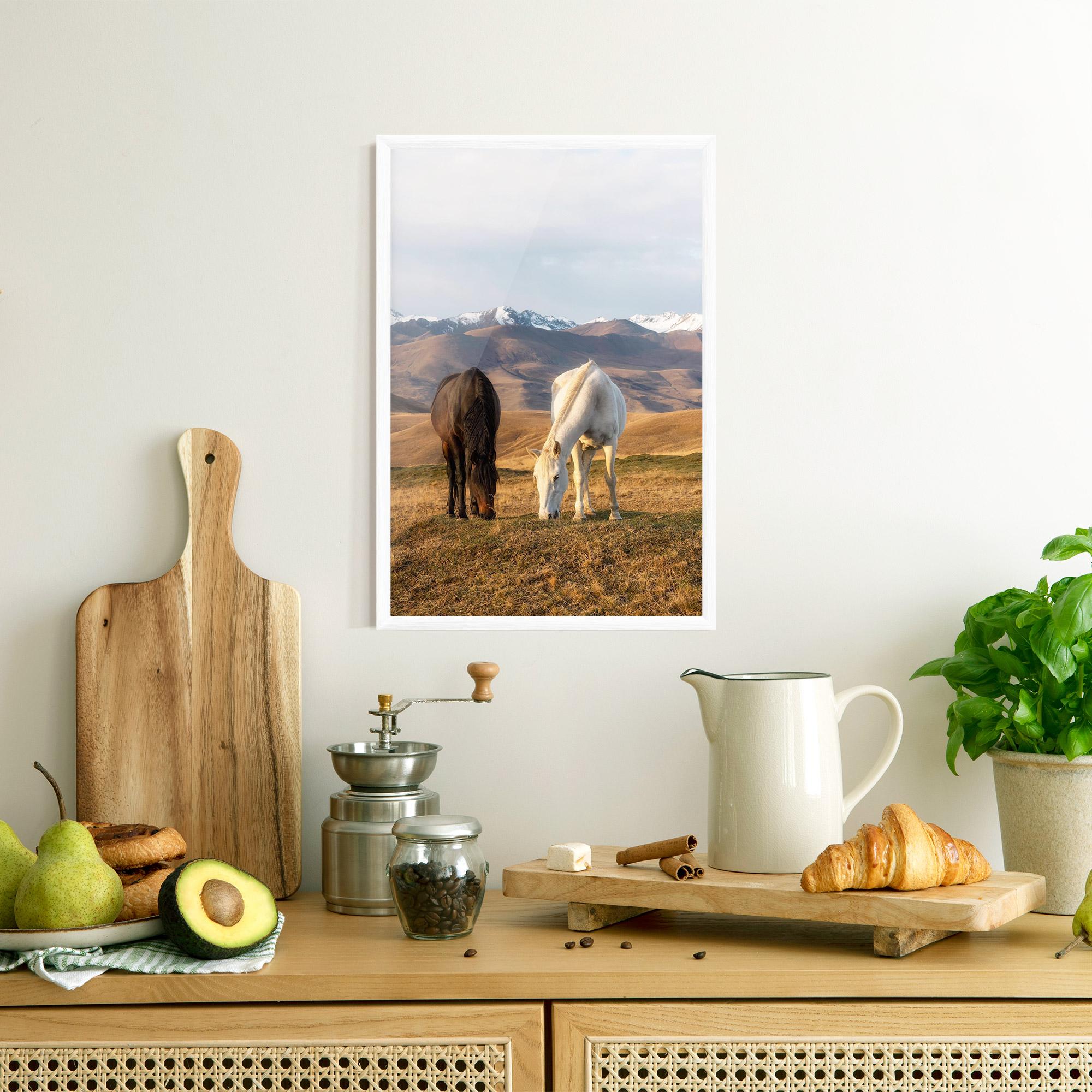 Gerahmte Poster Mountain Horses mockup 8