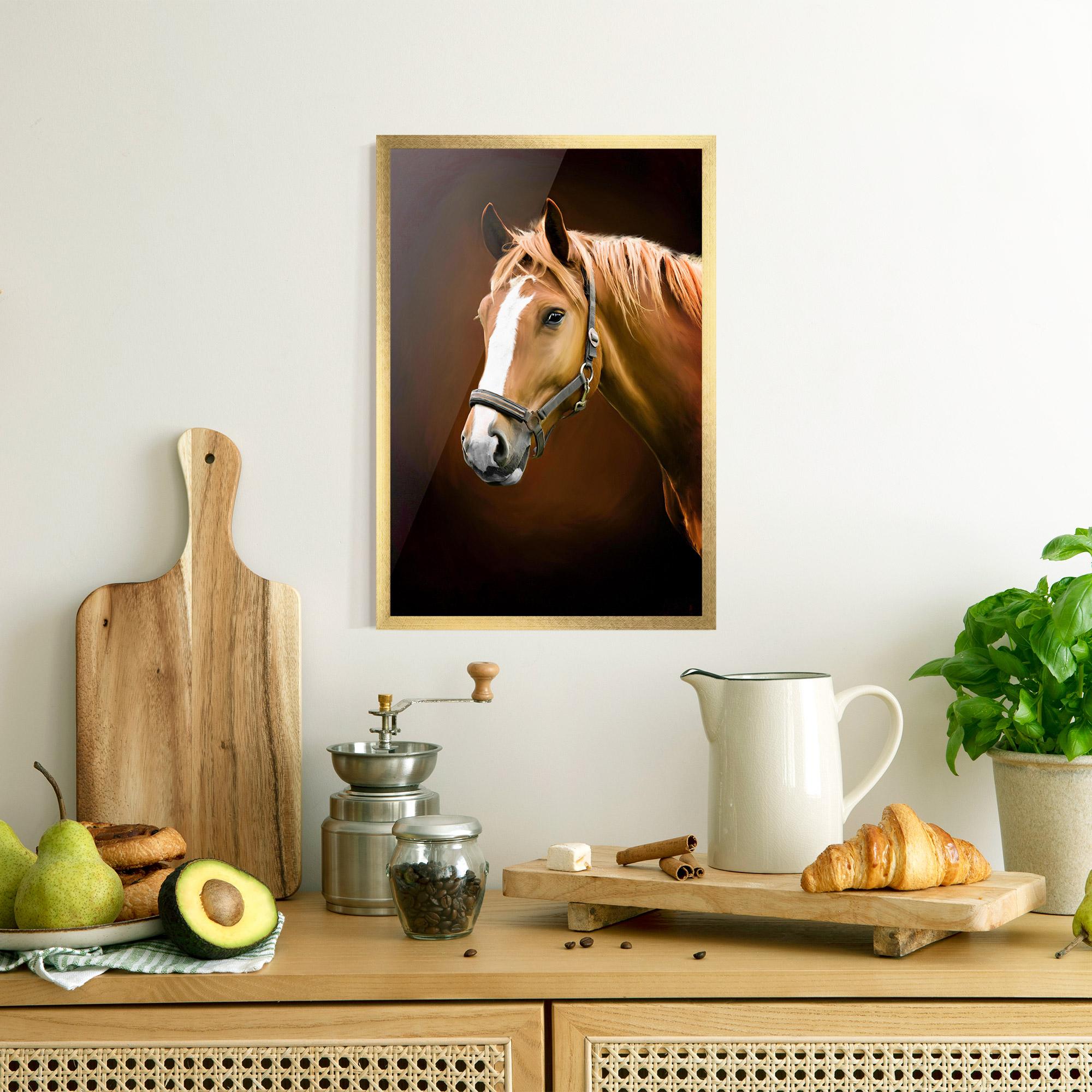 Gerahmte Poster Digital Painted Horse mockup 8