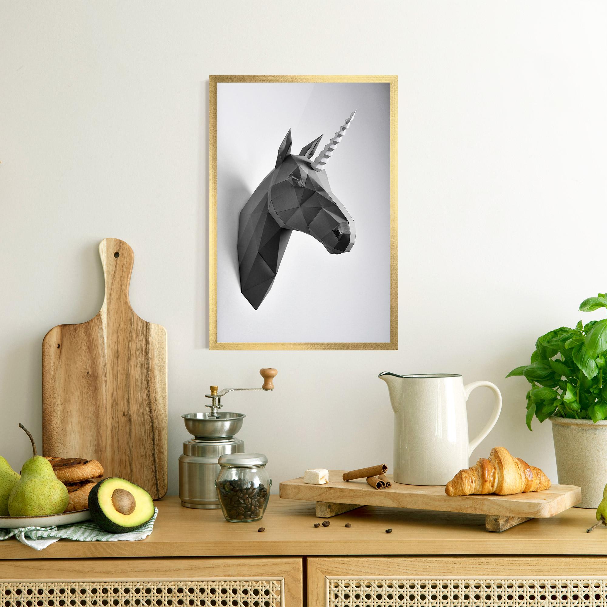Gerahmte Poster Geometrical Unicorn mockup 8