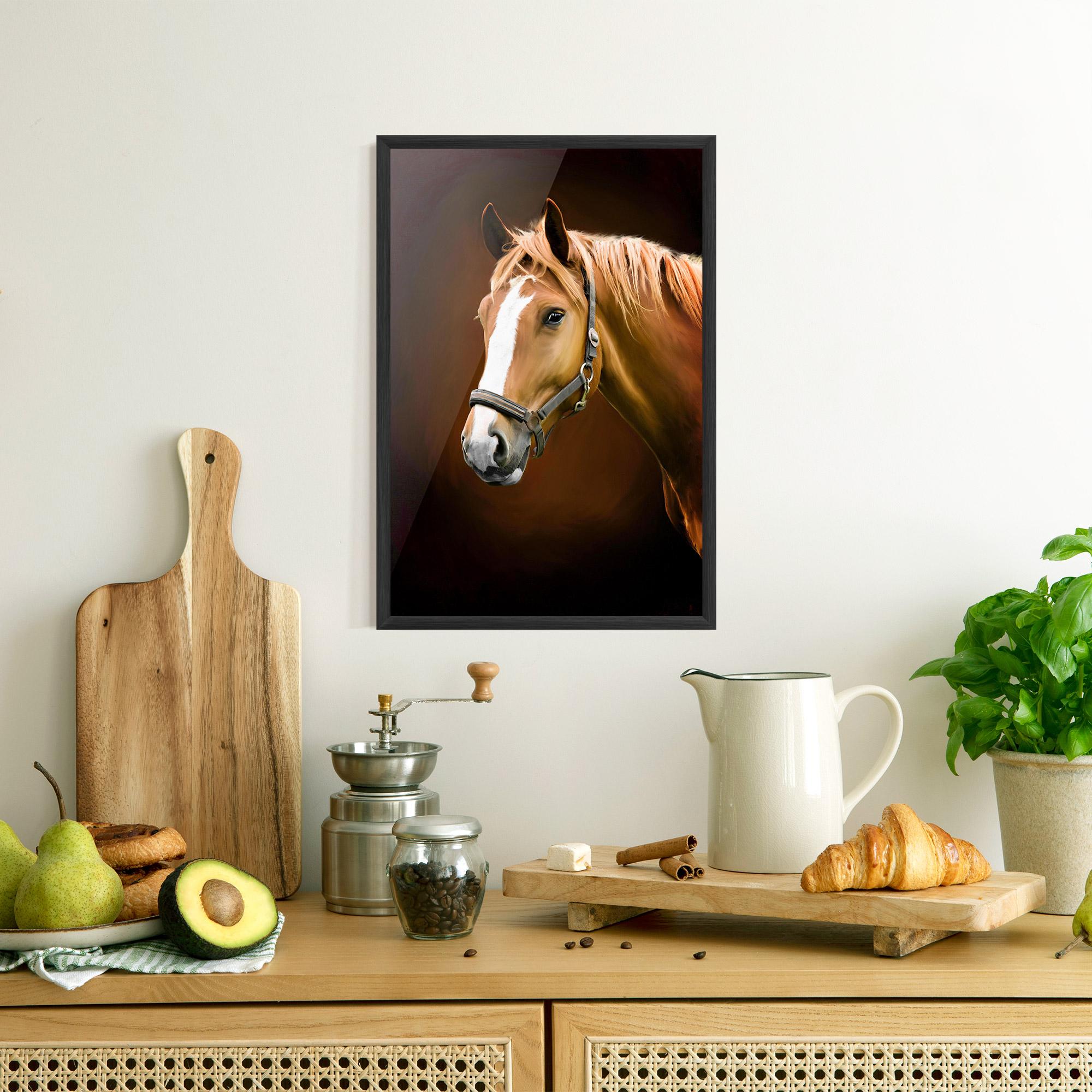 Gerahmte Poster Digital Painted Horse mockup 8
