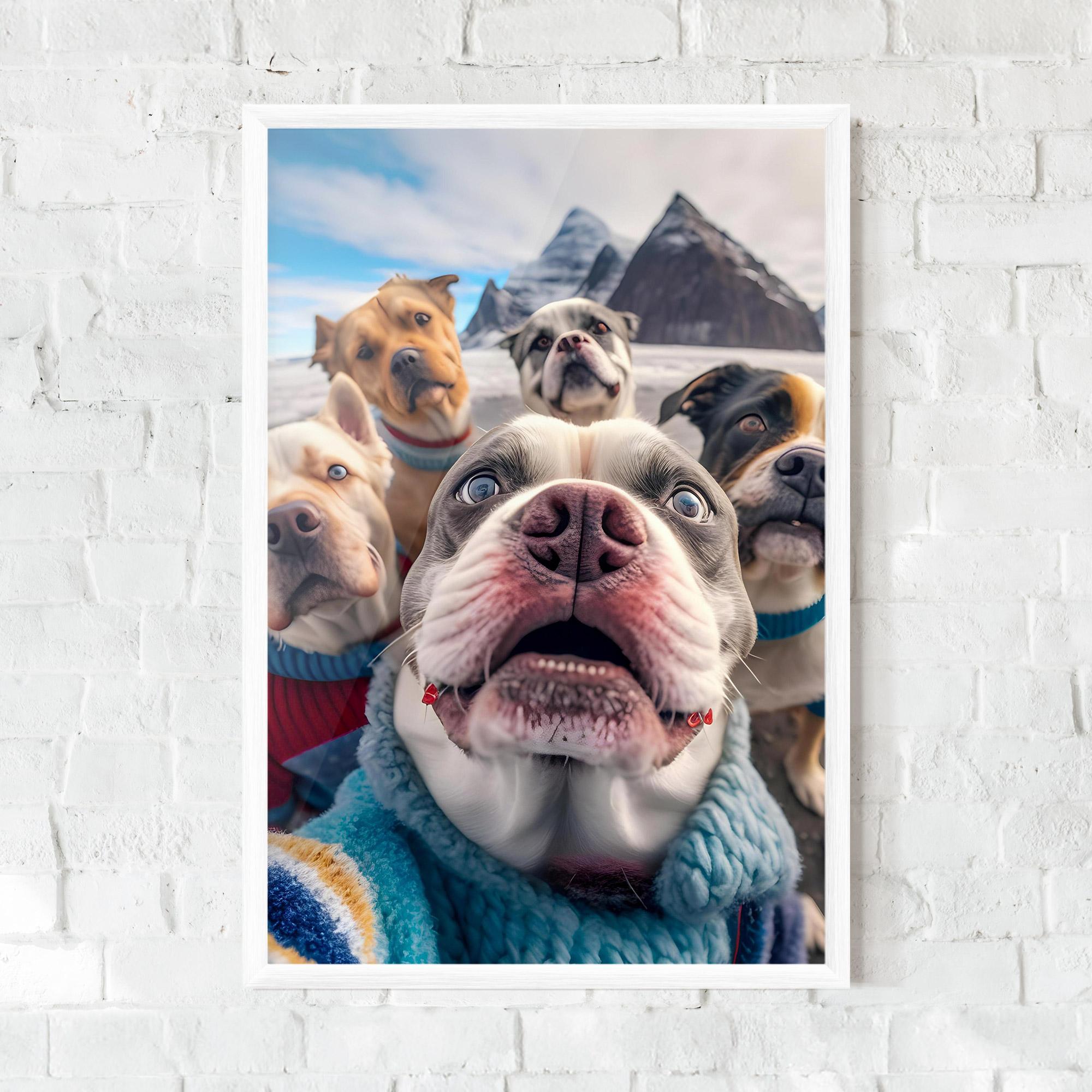 Gerahmte Poster Dogs Selfie Group mockup 0