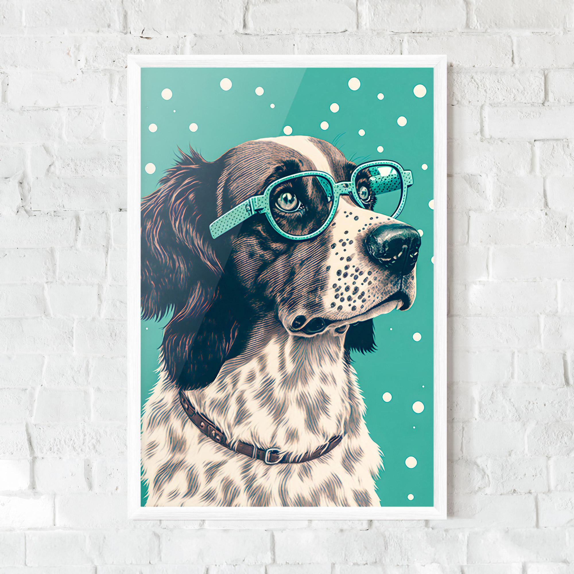Gerahmte Poster Vintage Dog mockup 0