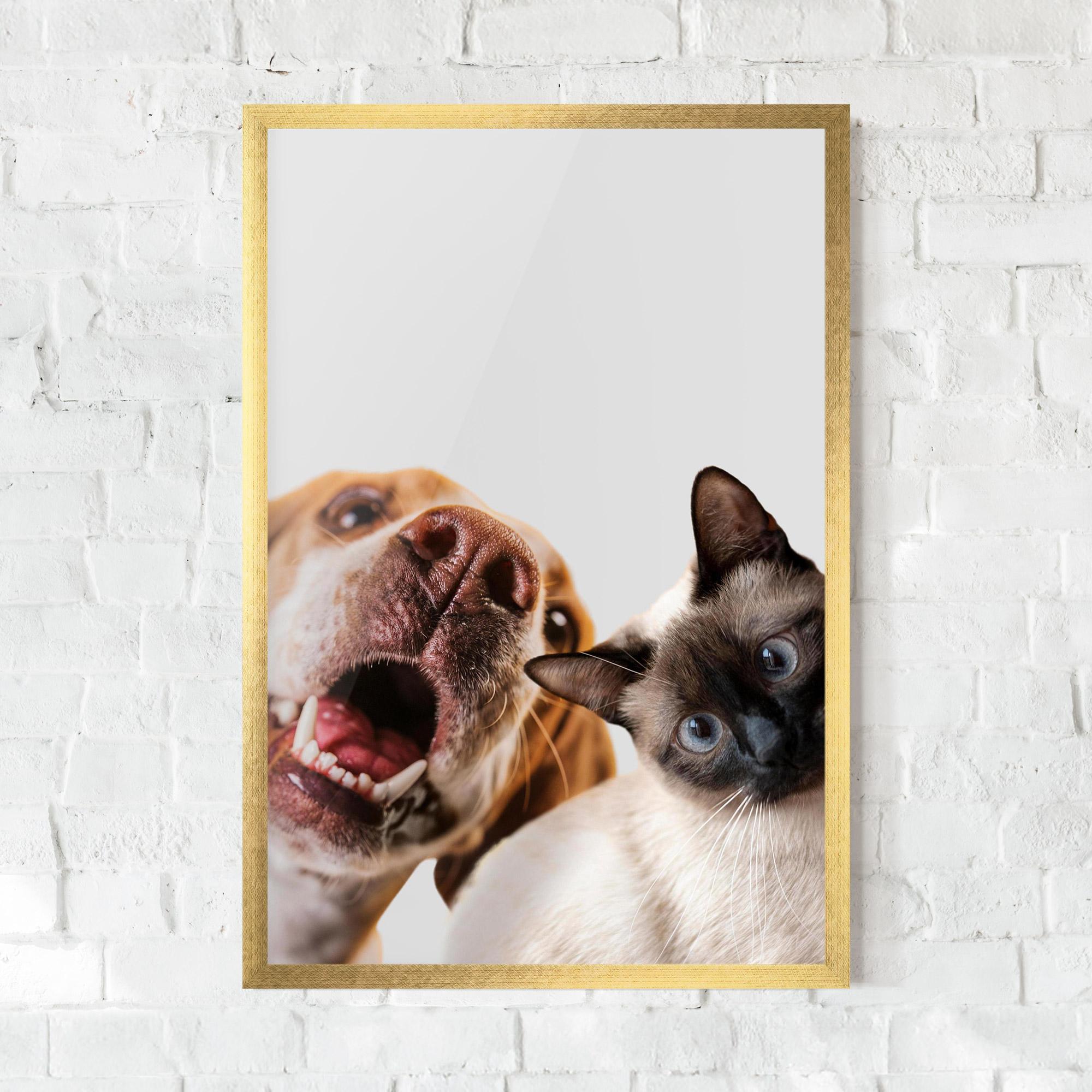 Gerahmte Poster Cute Pet Collage mockup 0