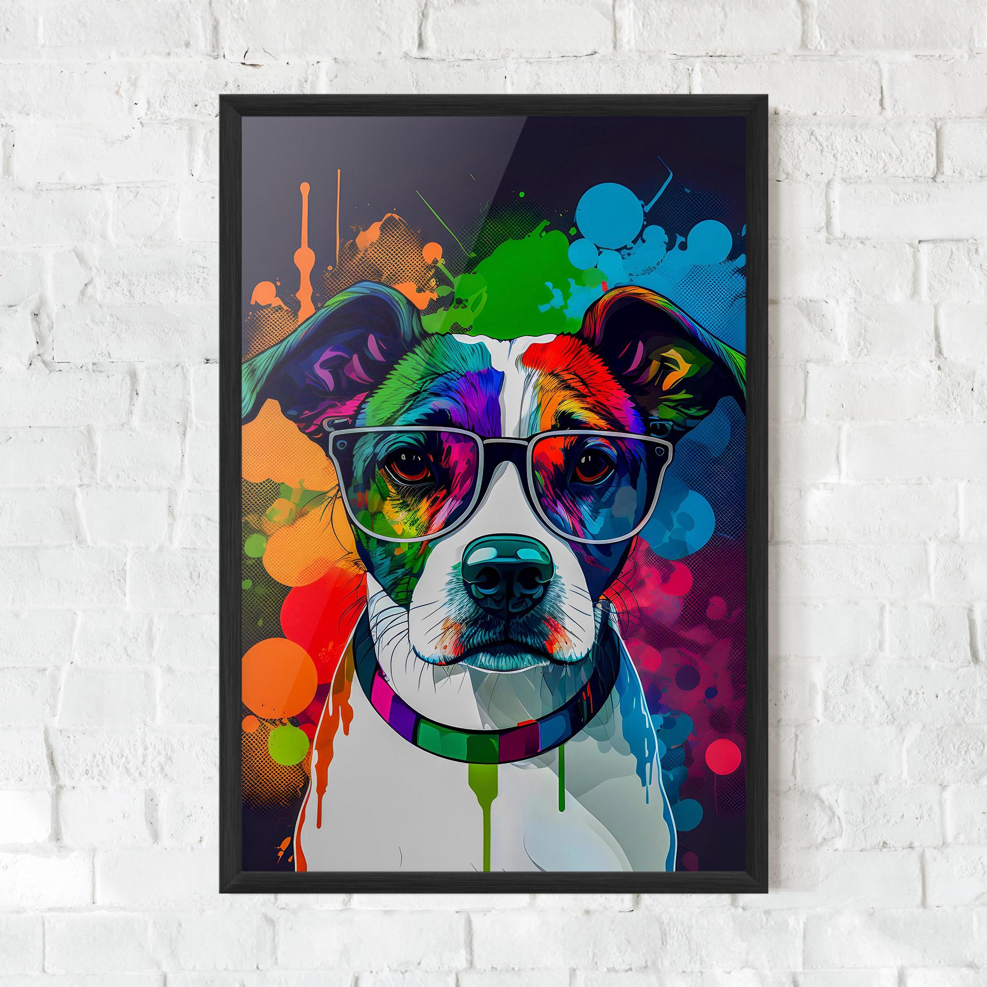 Gerahmte Poster Colorful Dog mockup 0