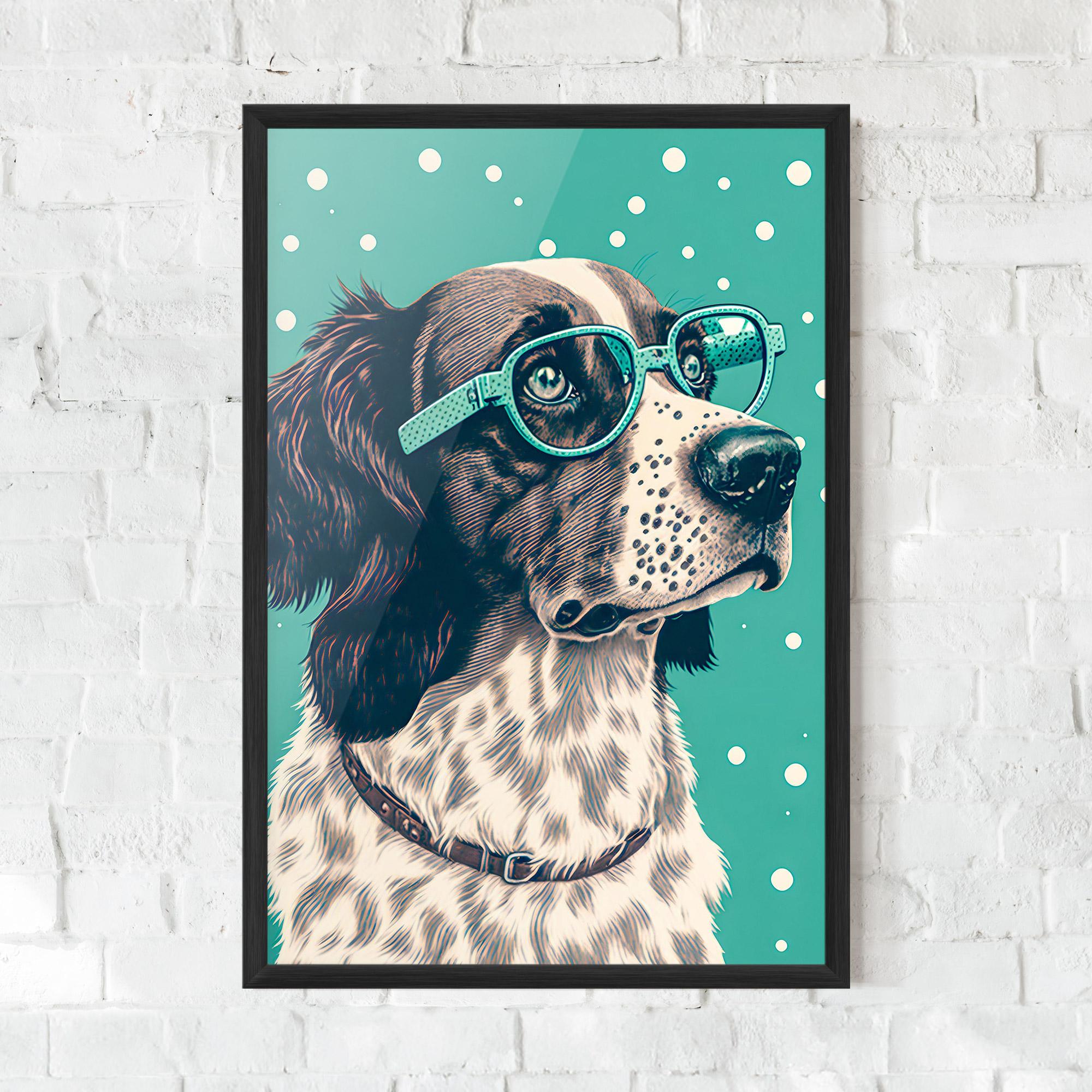 Gerahmte Poster Vintage Dog mockup 0